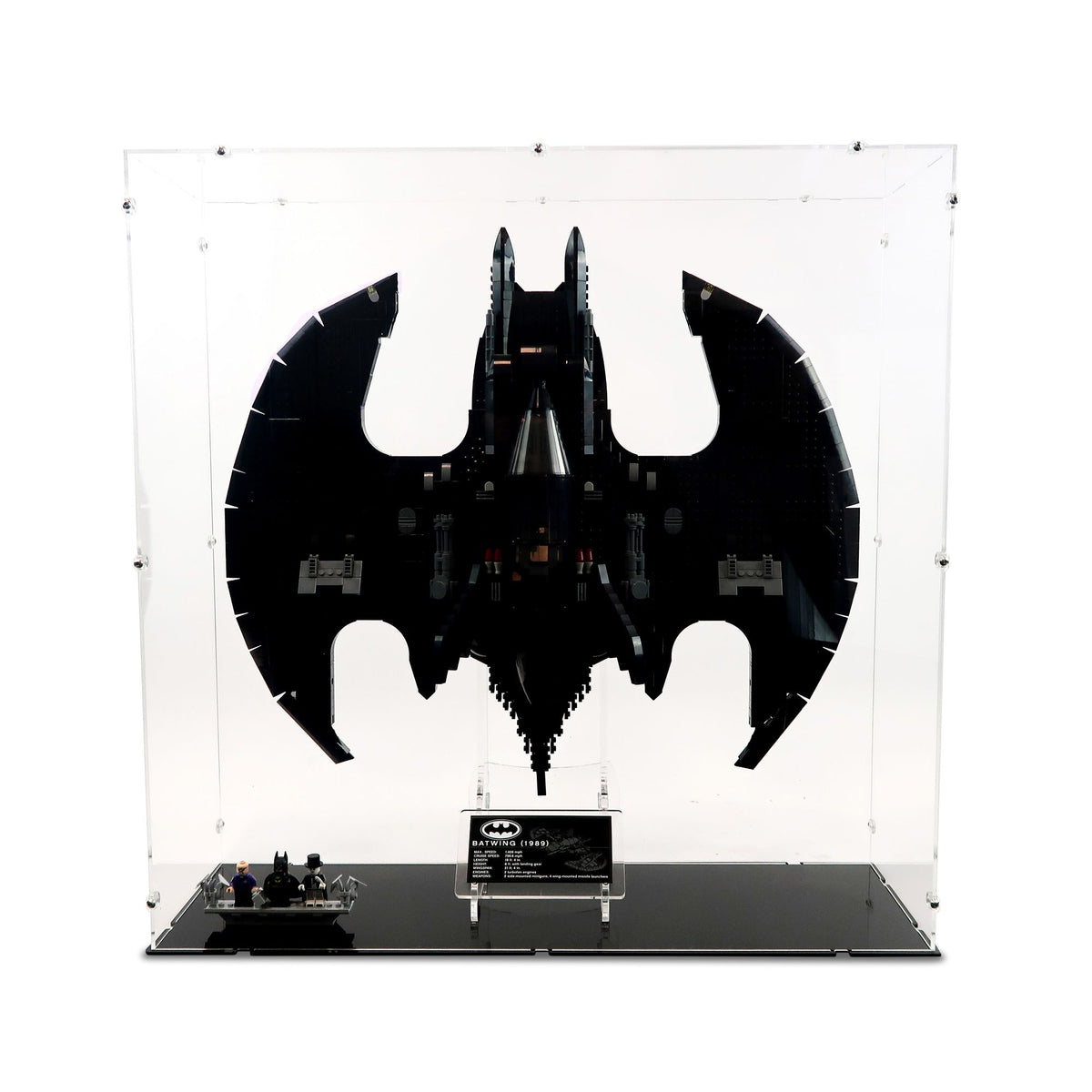 UCS 1989 Batwing (Vertical) Display Case & Stand for LEGO 76161
