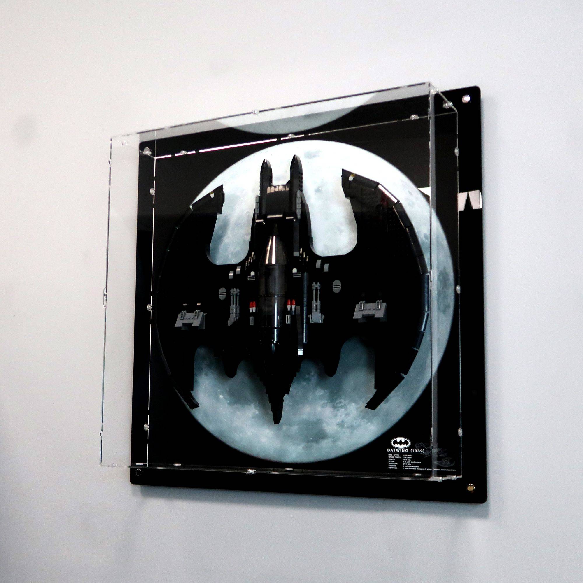 UCS 1989 Batwing Wall Display Case for LEGO 76161
