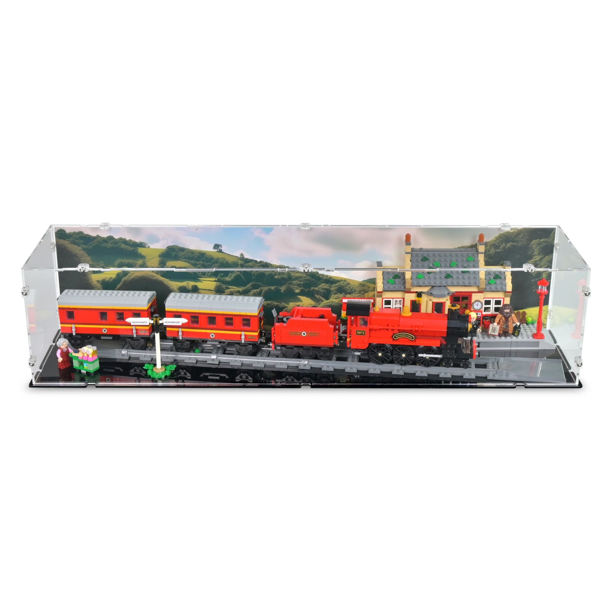 Hogwarts Express & Hogsmeade Station Display Case for LEGO 76423