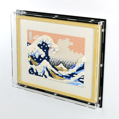 Hokusai Great Wave Wall Mounted Display Case for LEGO 31208
