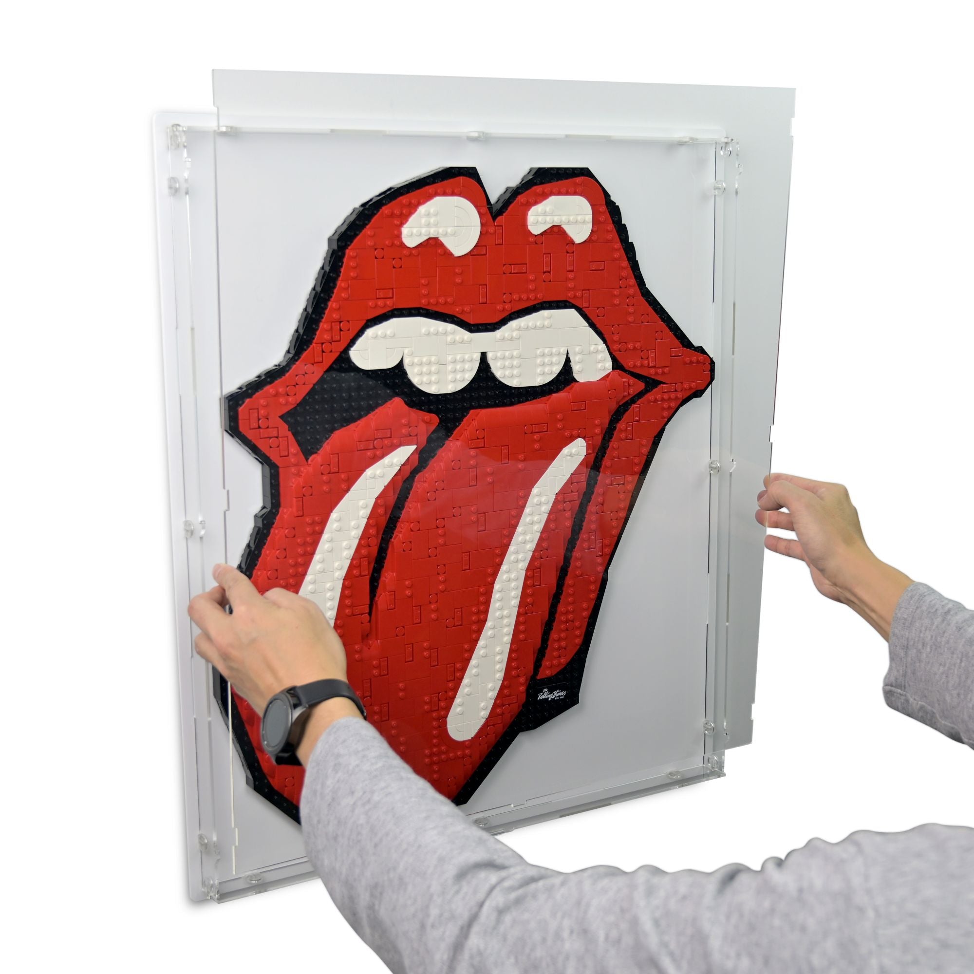 The Rolling Stones Wall Mounted Display Case for LEGO 31206