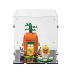 Easter Bunny's Carrot House Display Case for LEGO 40449