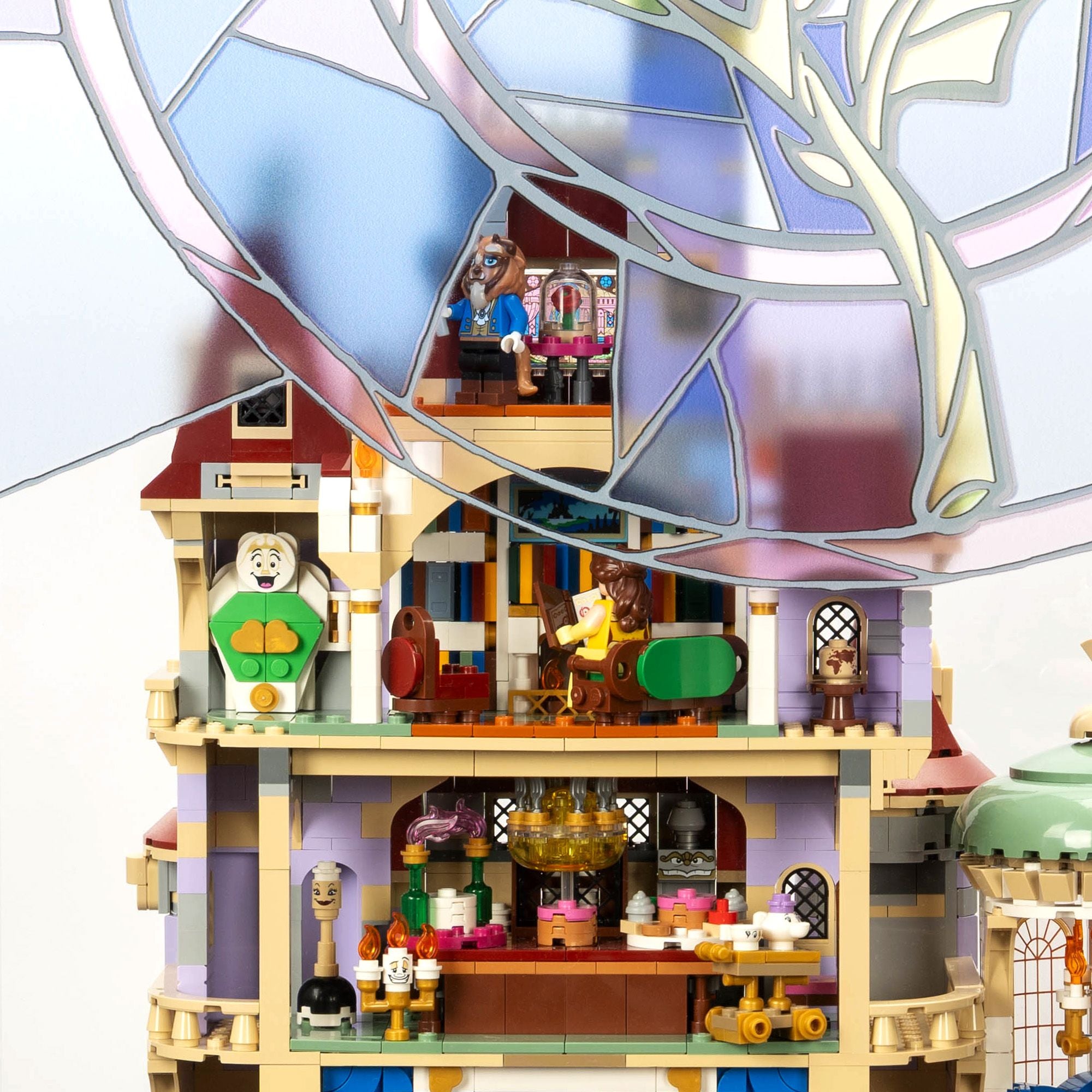 Disney Beauty and the Beast Castle Display Case for LEGO 43263