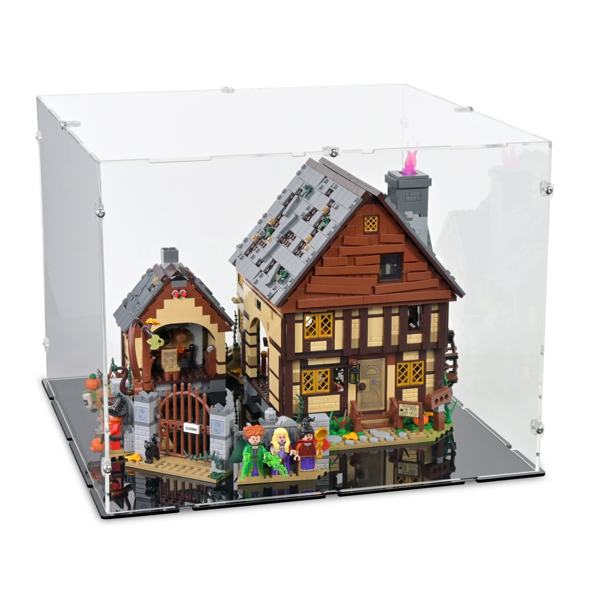 Disney Hocus Pocus The Sanderson Sisters' Cottage Display Case for LEGO 21341