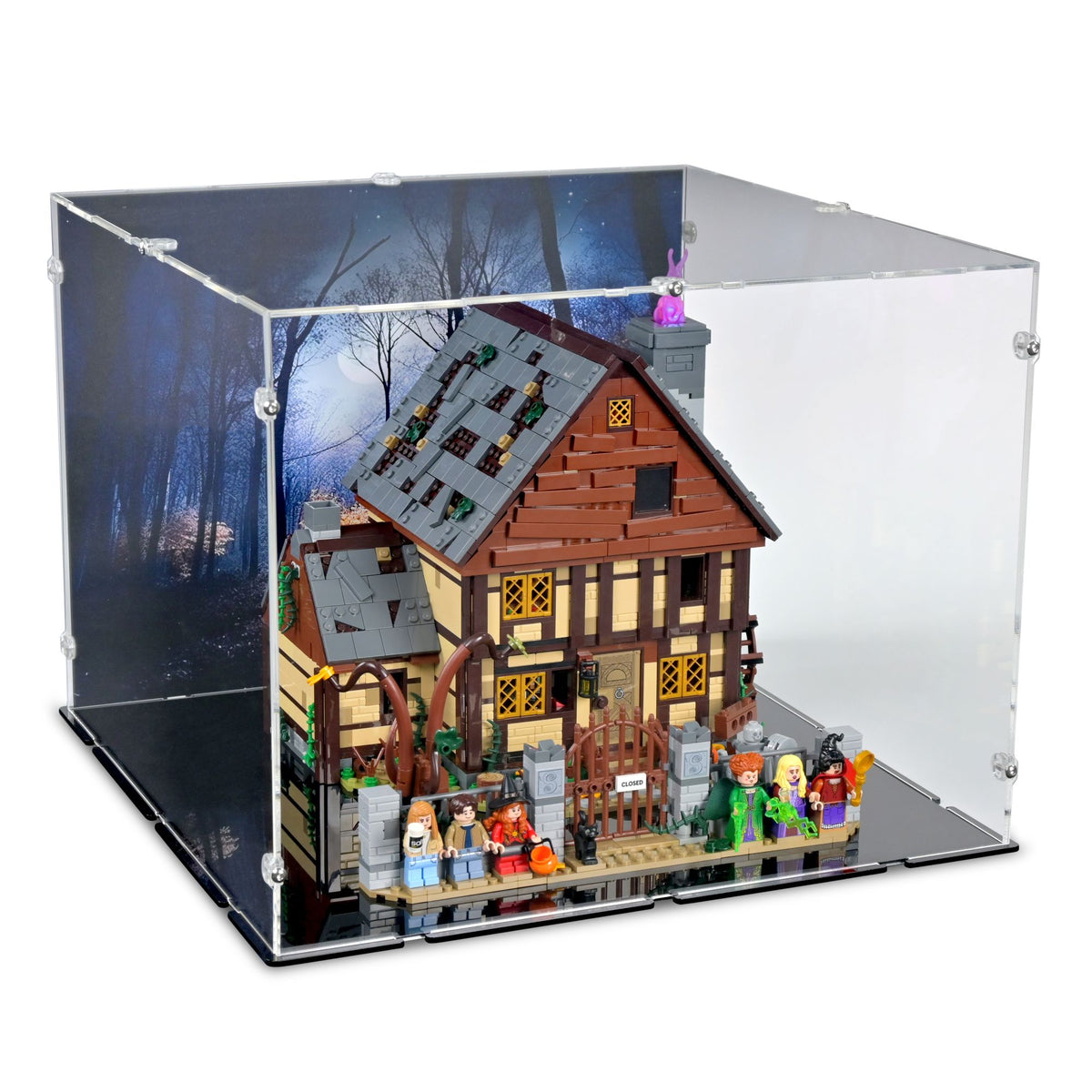 Disney Hocus Pocus The Sanderson Sisters' Cottage Display Case for LEGO 21341