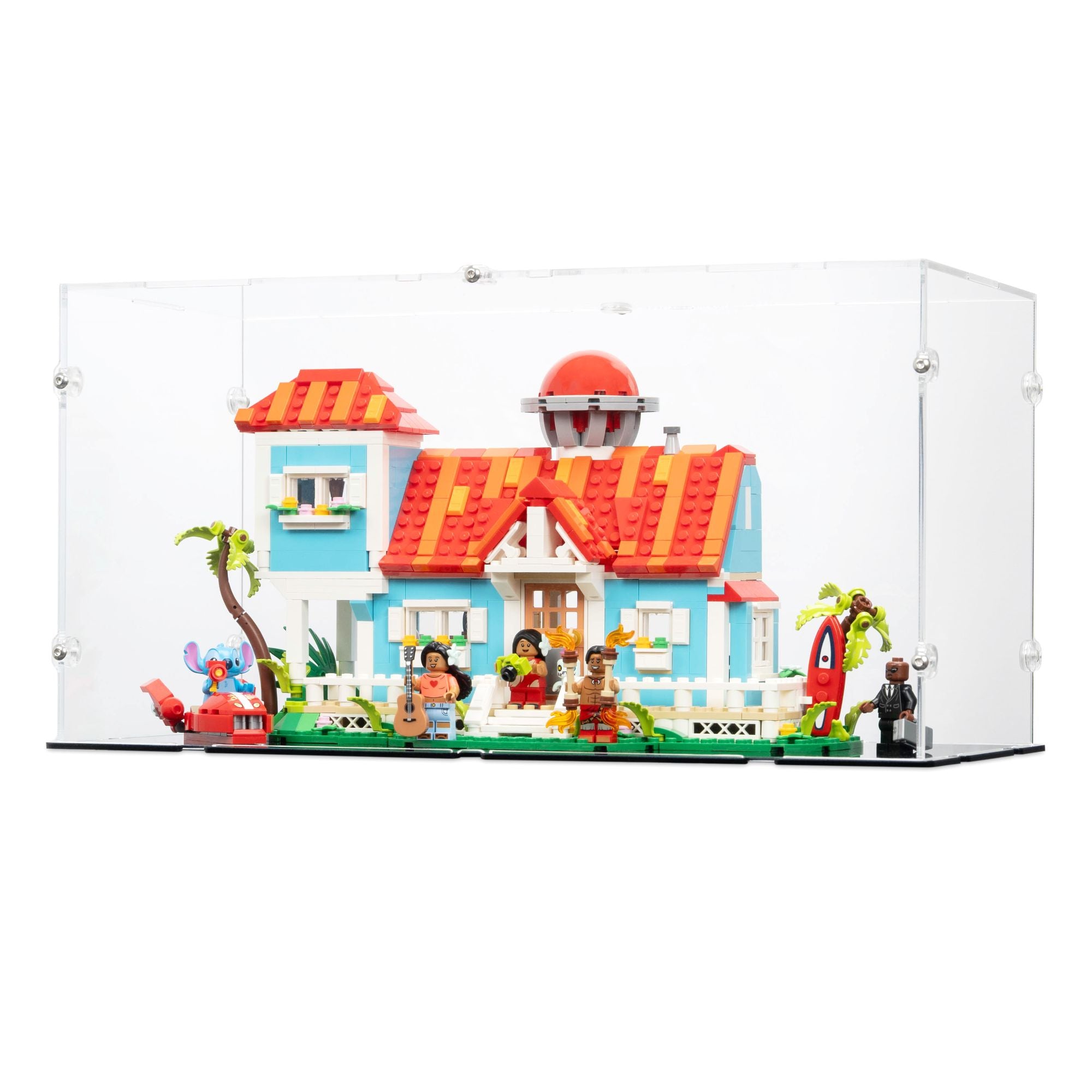 Disney Lilo and Stitch Beach House Display Case for LEGO 43268