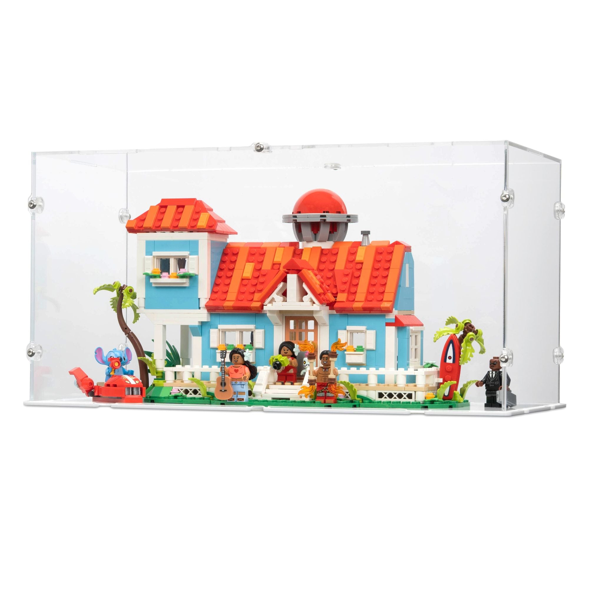 Disney Lilo and Stitch Beach House Display Case for LEGO 43268