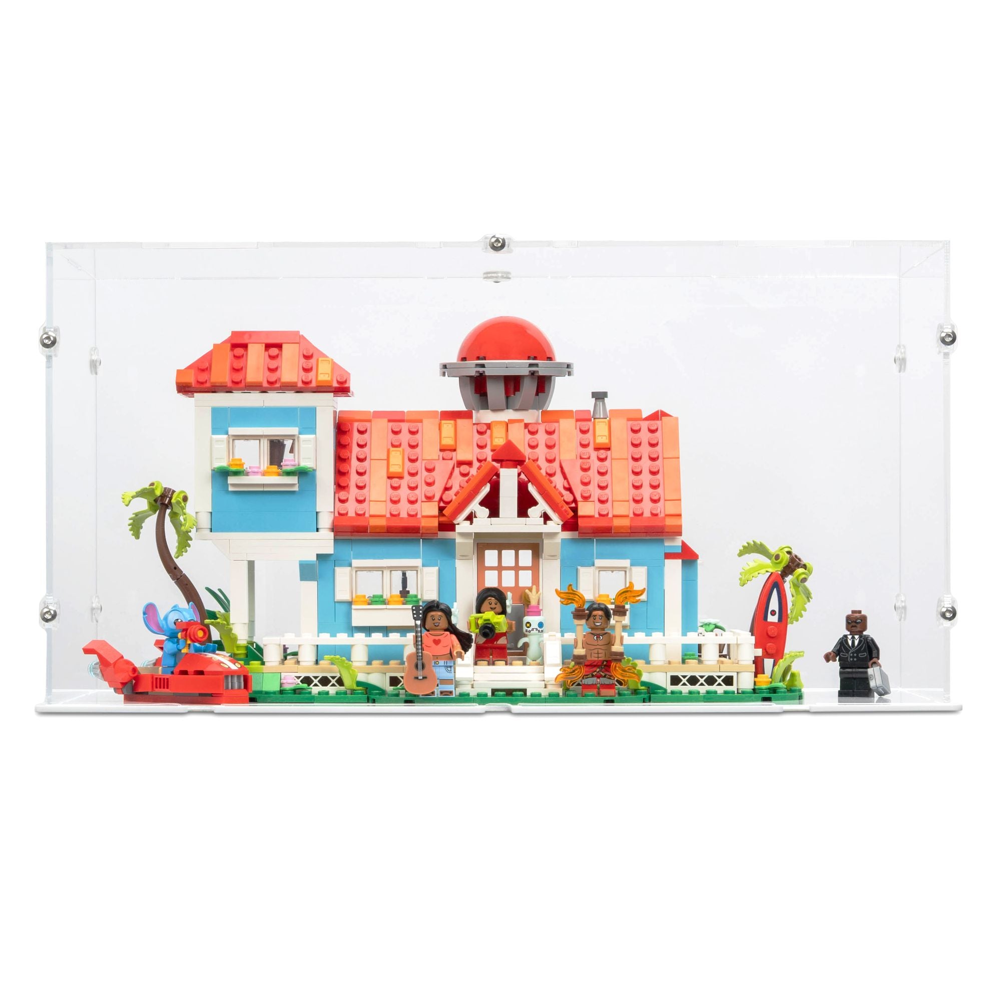 Disney Lilo and Stitch Beach House Display Case for LEGO 43268