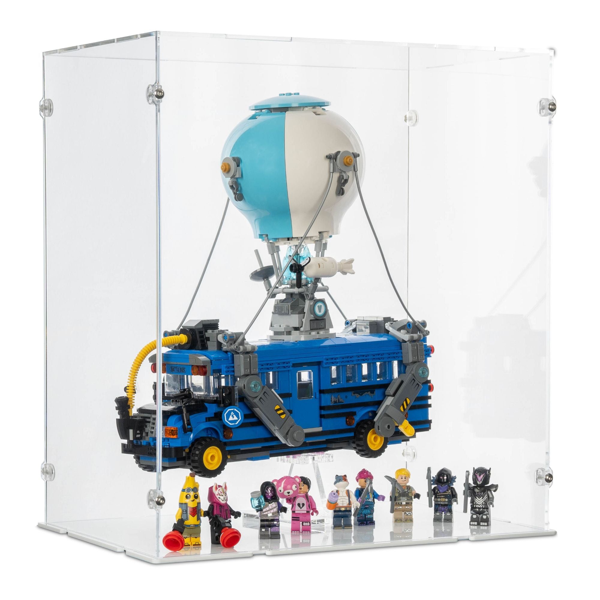Fortnite Battle Bus Display Case & Stand for LEGO 77073