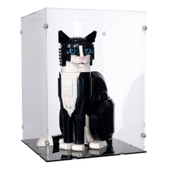 Tuxedo Cat Display Case for LEGO 21349