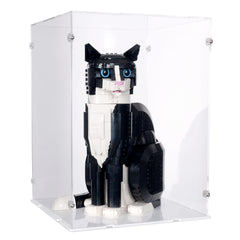Tuxedo Cat Display Case for LEGO 21349