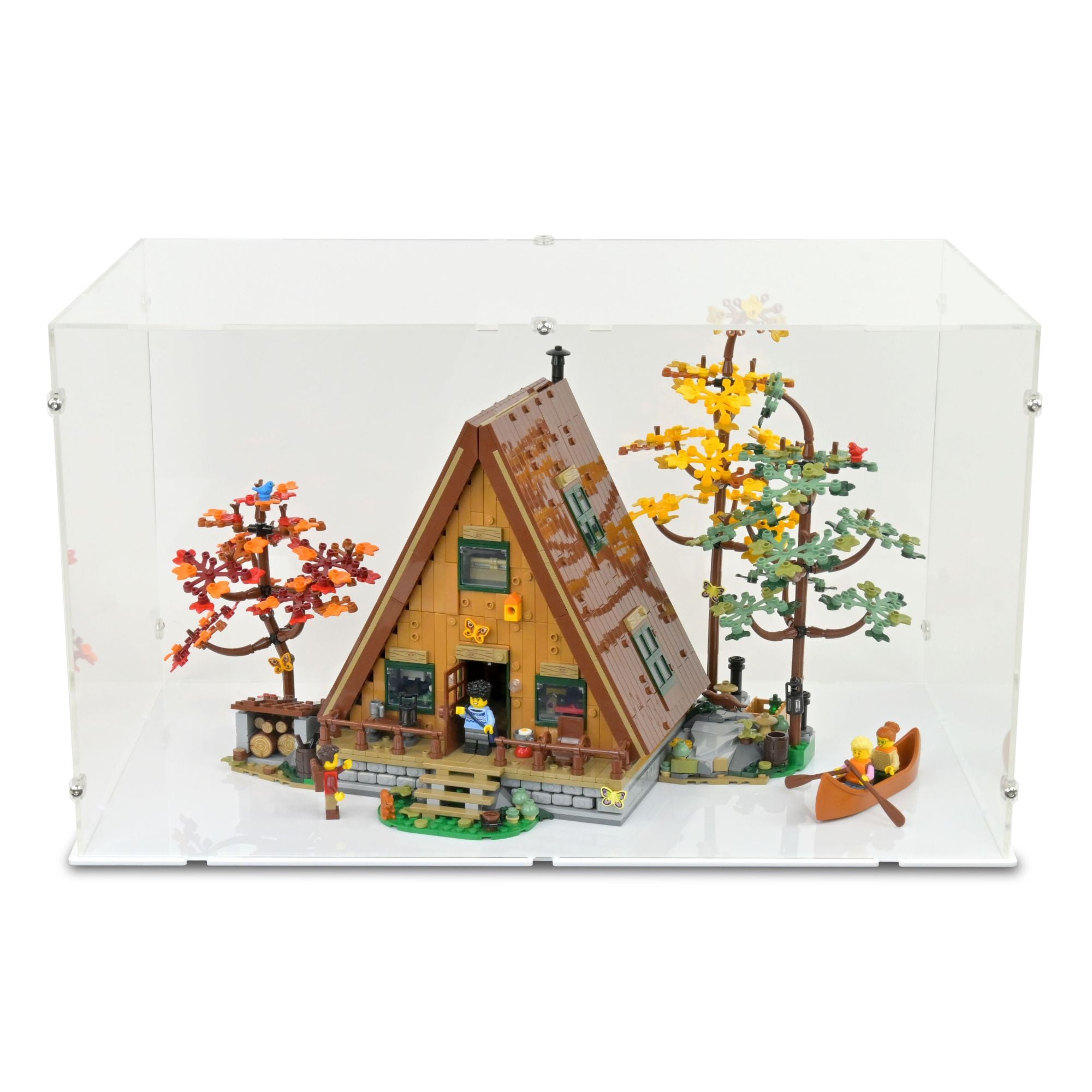 A-Frame Cabin Display Case for LEGO 21338