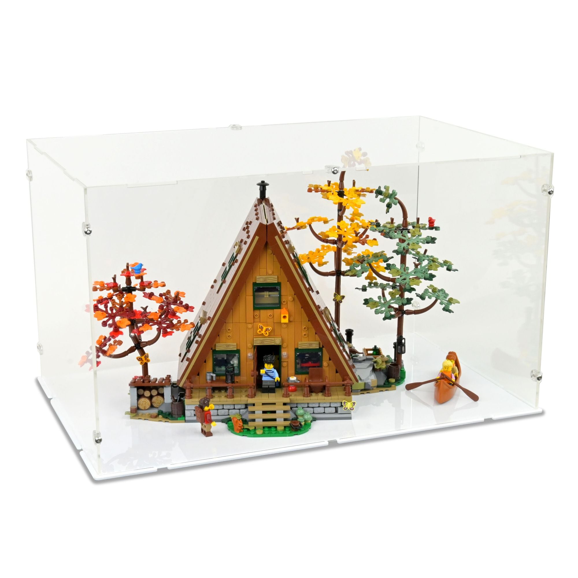 A-Frame Cabin Display Case for LEGO 21338
