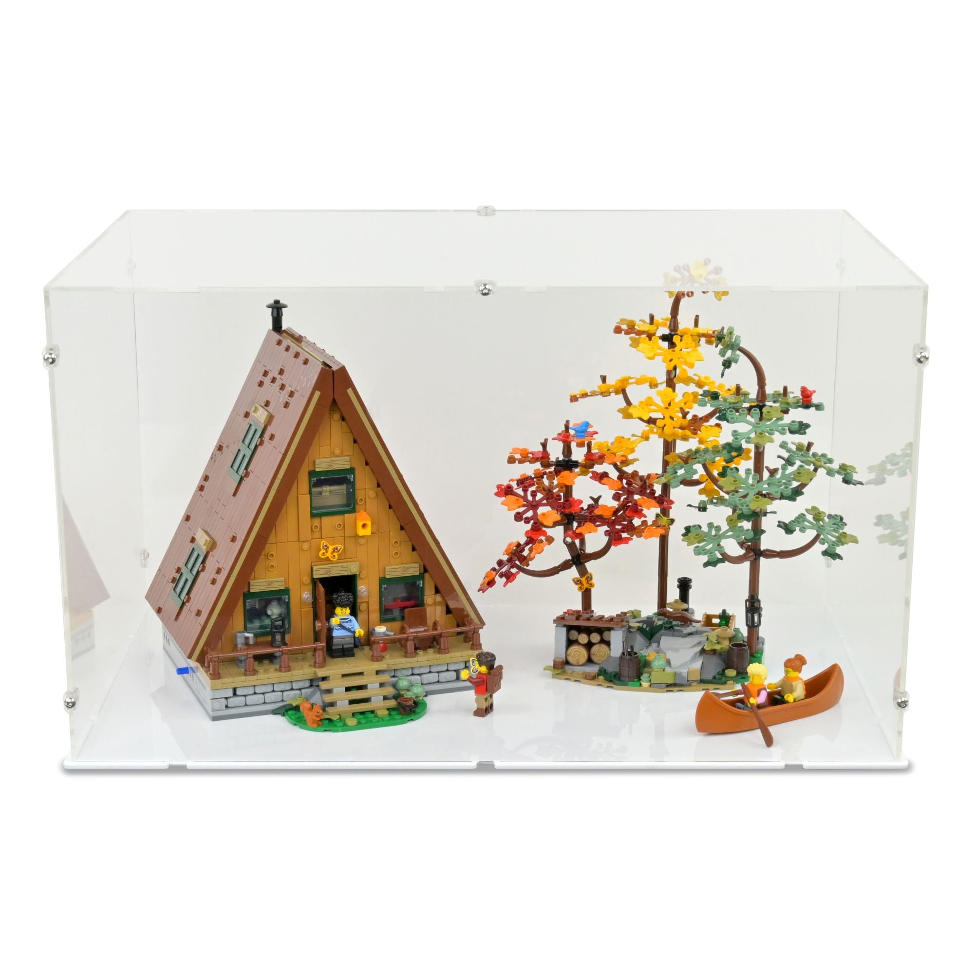 A-Frame Cabin Display Case for LEGO 21338