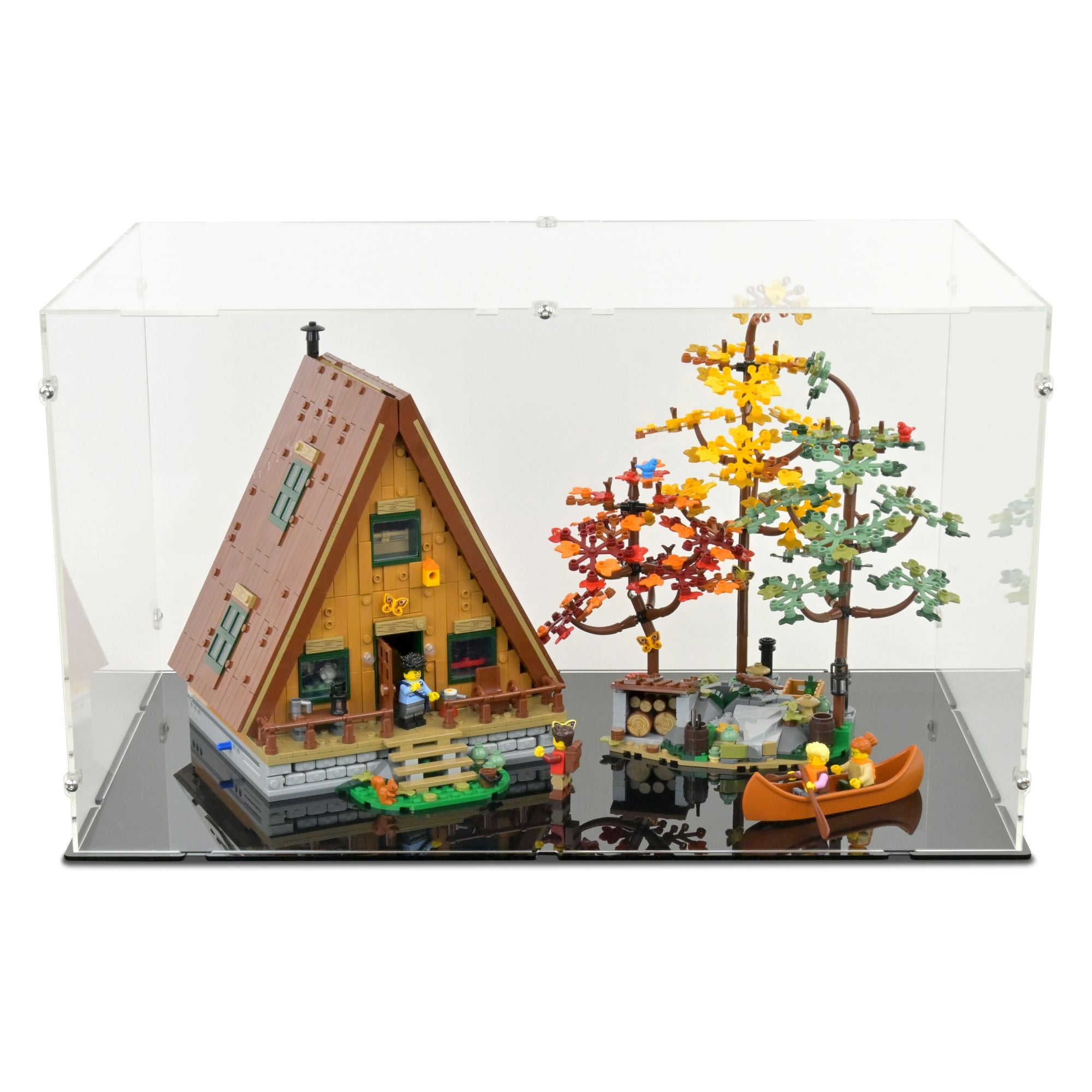 A-Frame Cabin Display Case for LEGO 21338
