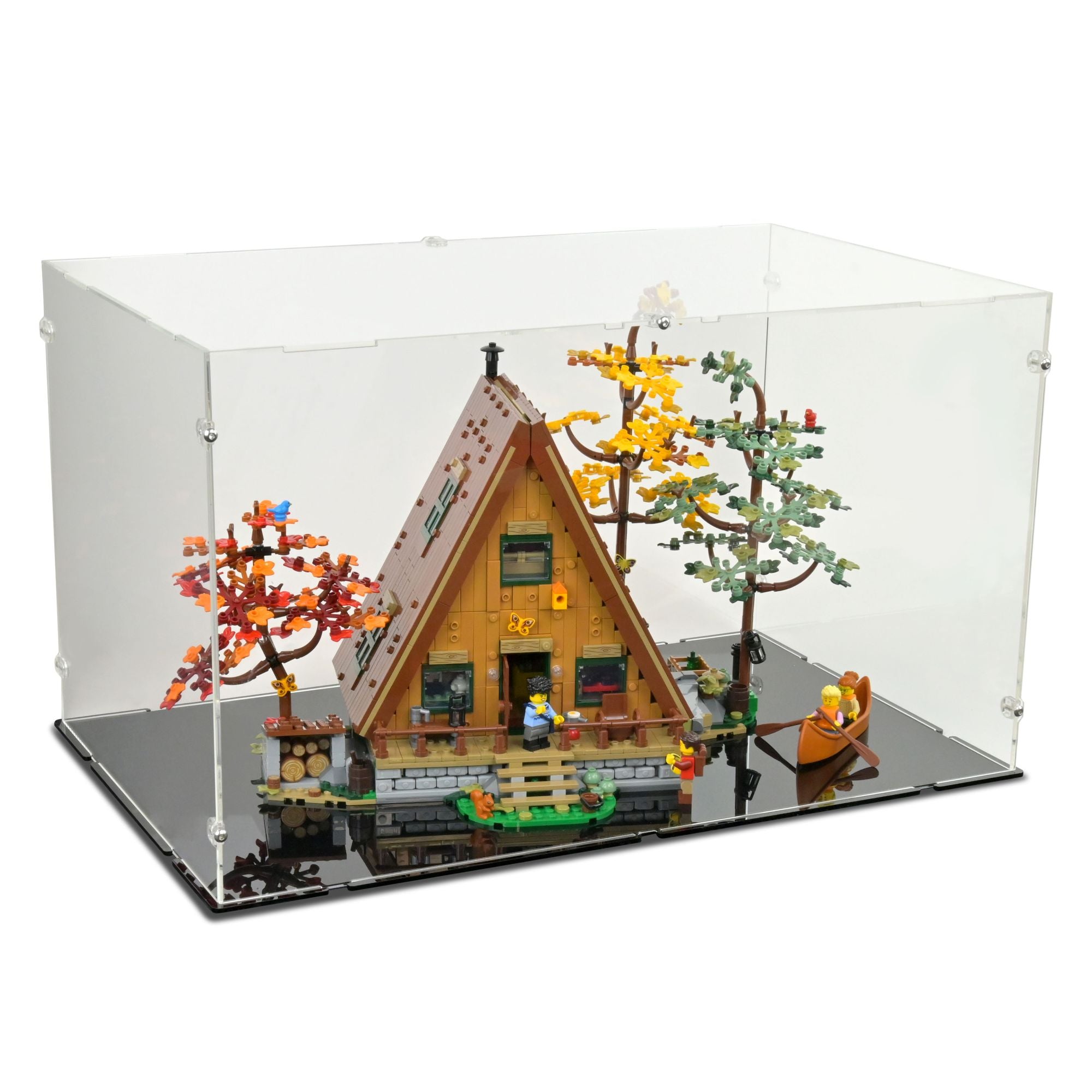 A-Frame Cabin Display Case for LEGO 21338