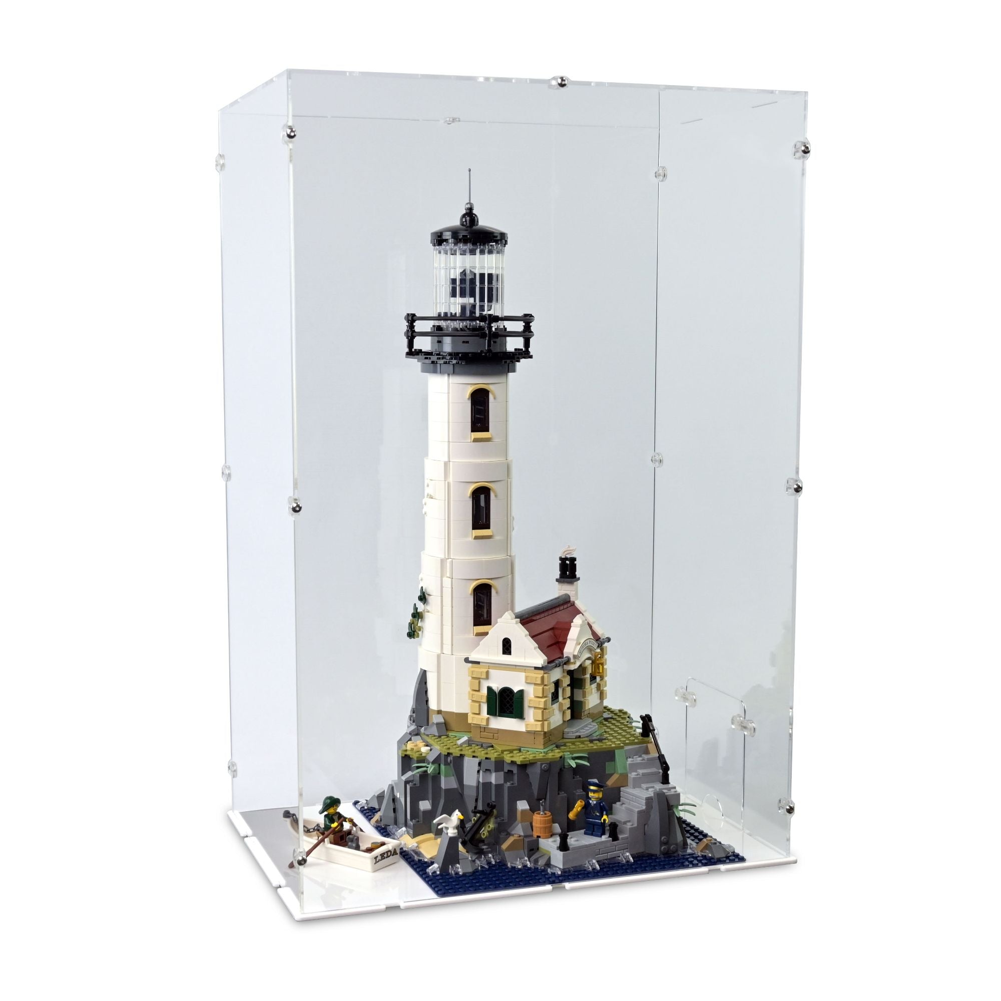 Motorised Lighthouse Display Case for LEGO 21335
