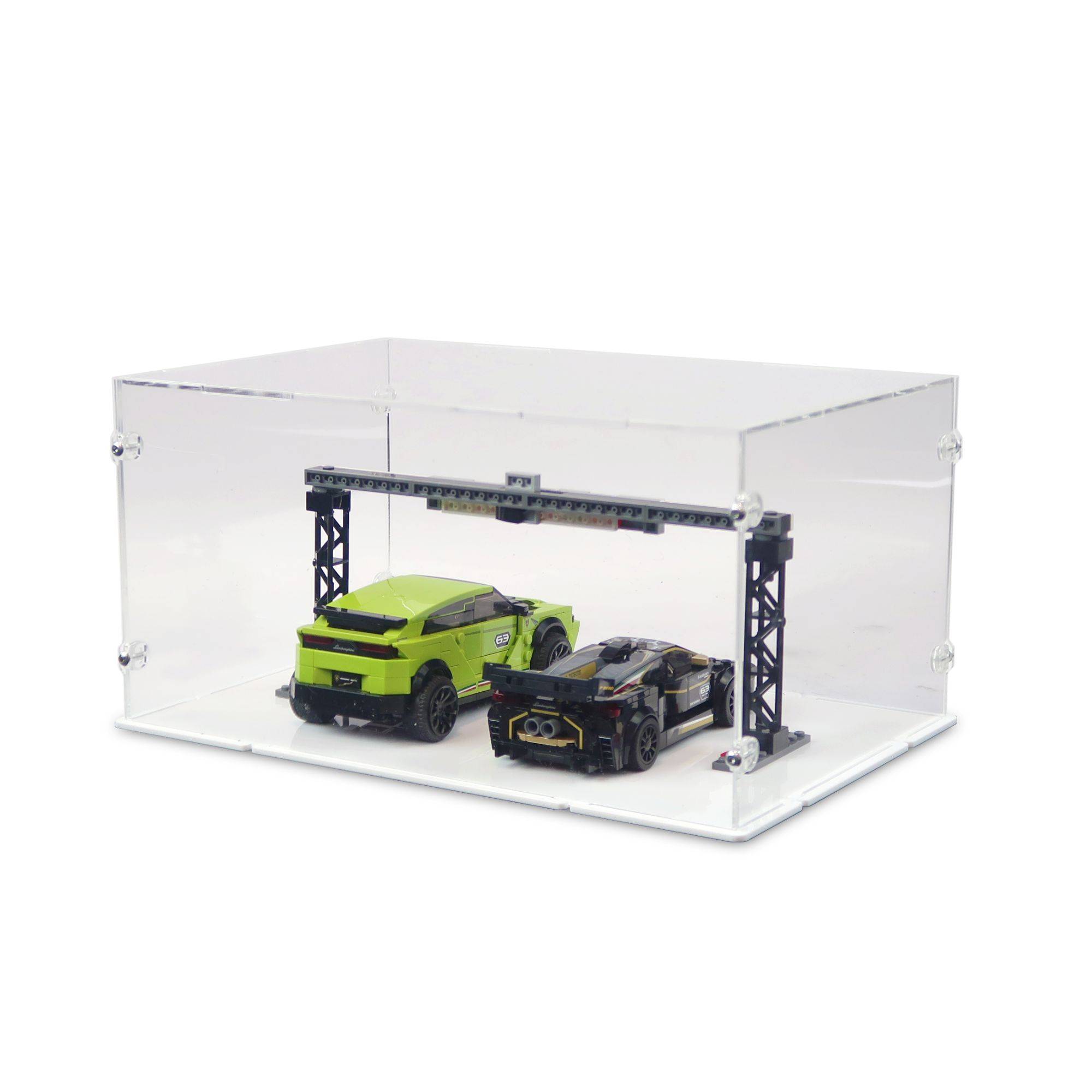 Lamborghini Urus ST-X & Lamborghini Huracán Super Trofeo EVO Display Case for LEGO 76899
