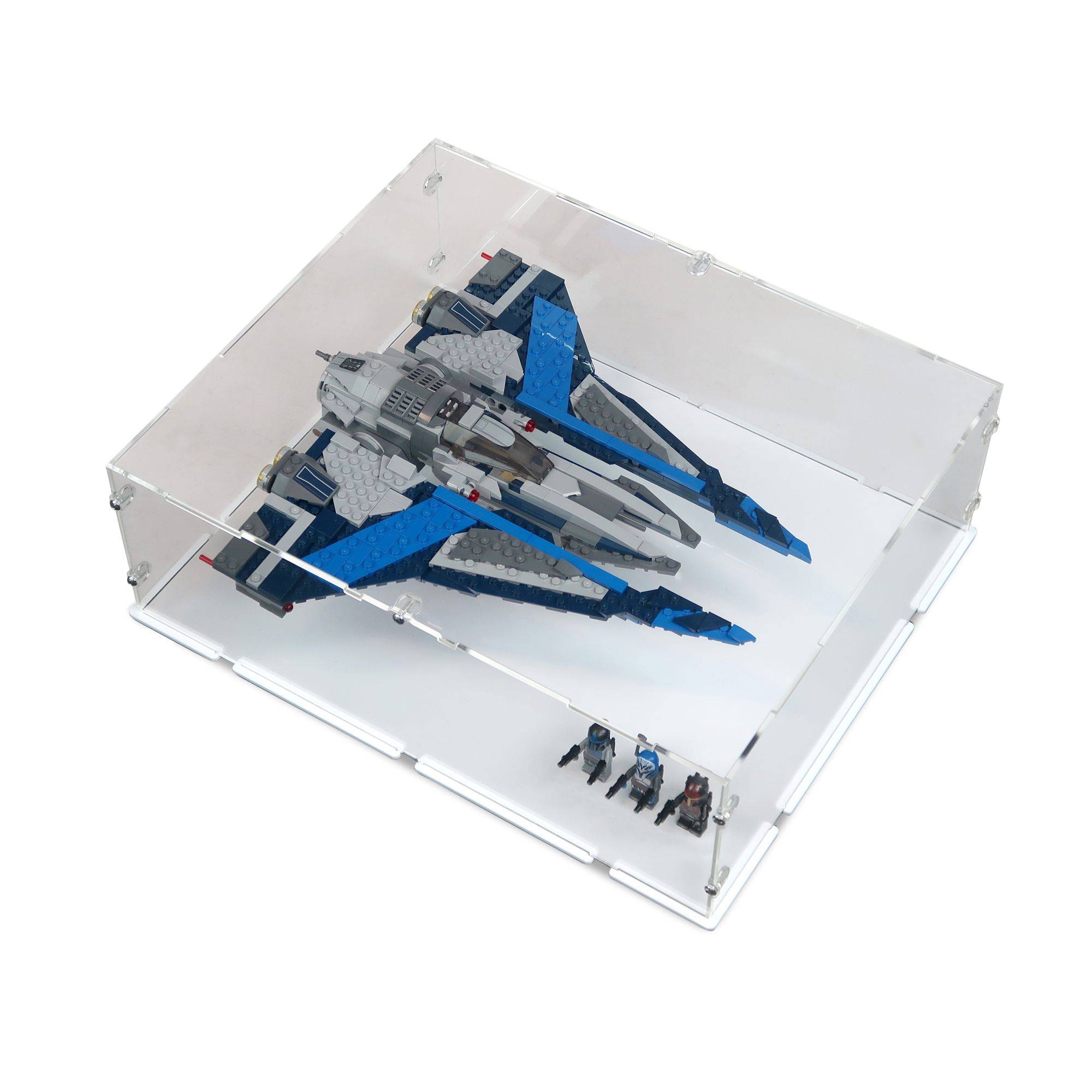 Mandalorian Starfighter Display Case & Stand for LEGO 75316