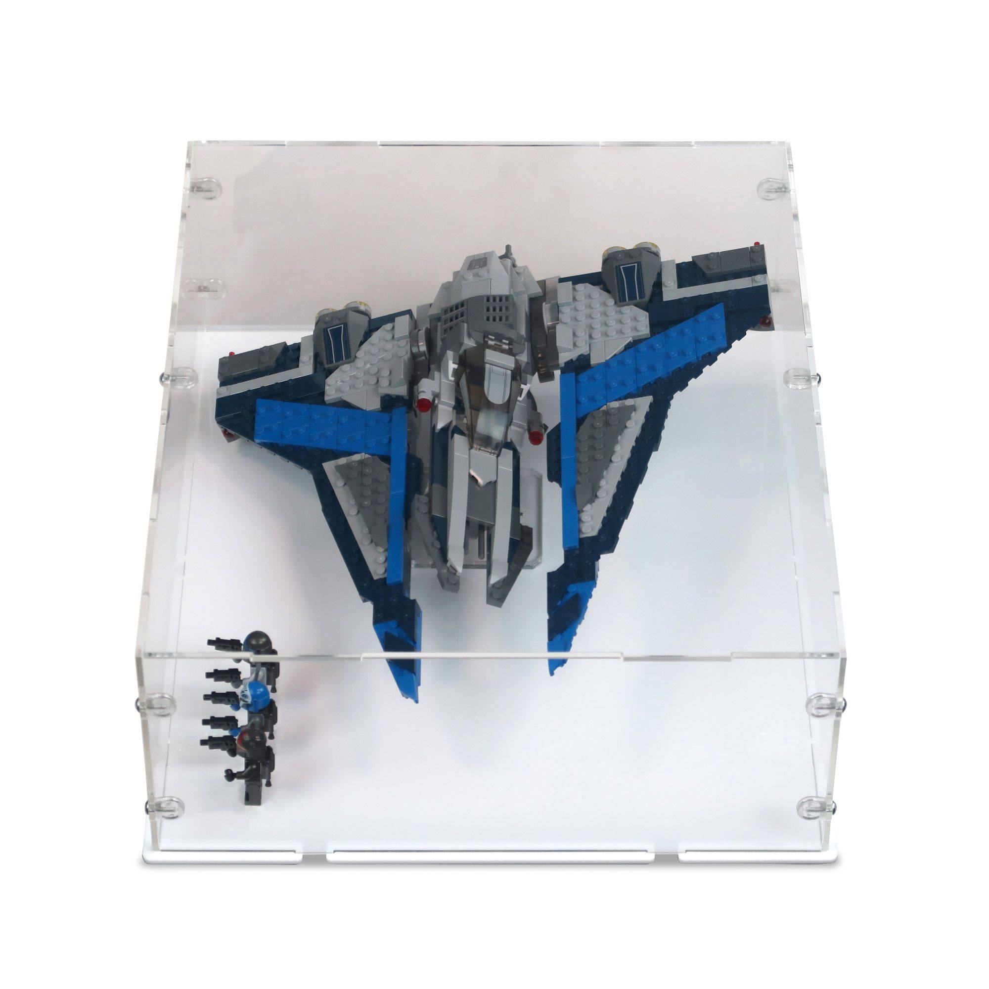 Mandalorian Starfighter Display Case & Stand for LEGO 75316