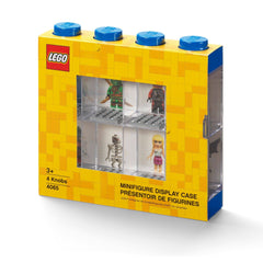 8 LEGO Minifigure Stackable Display Case - Blue