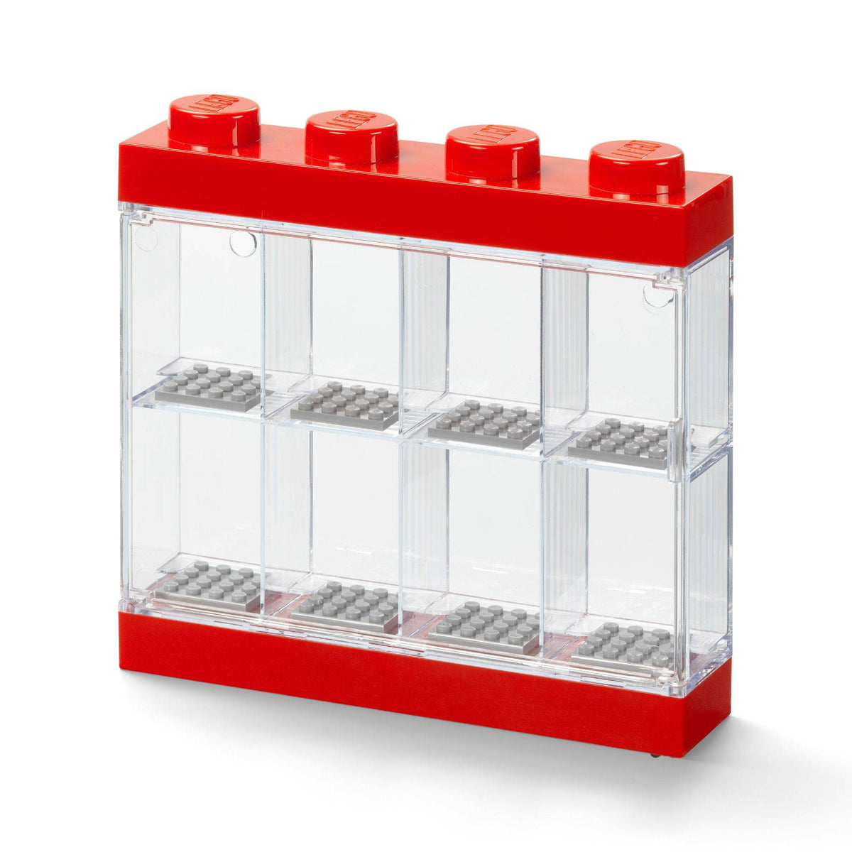 8 LEGO Minifigure Stackable Display Case - Red