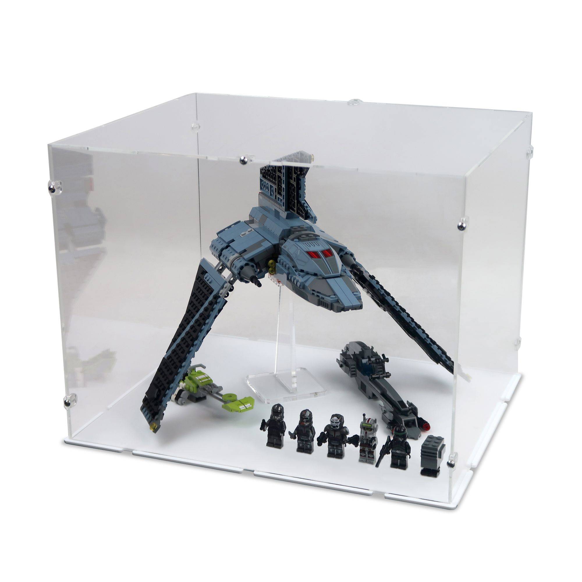 Bad Batch Attack Shuttle XL Display Case & Stand for LEGO 75314
