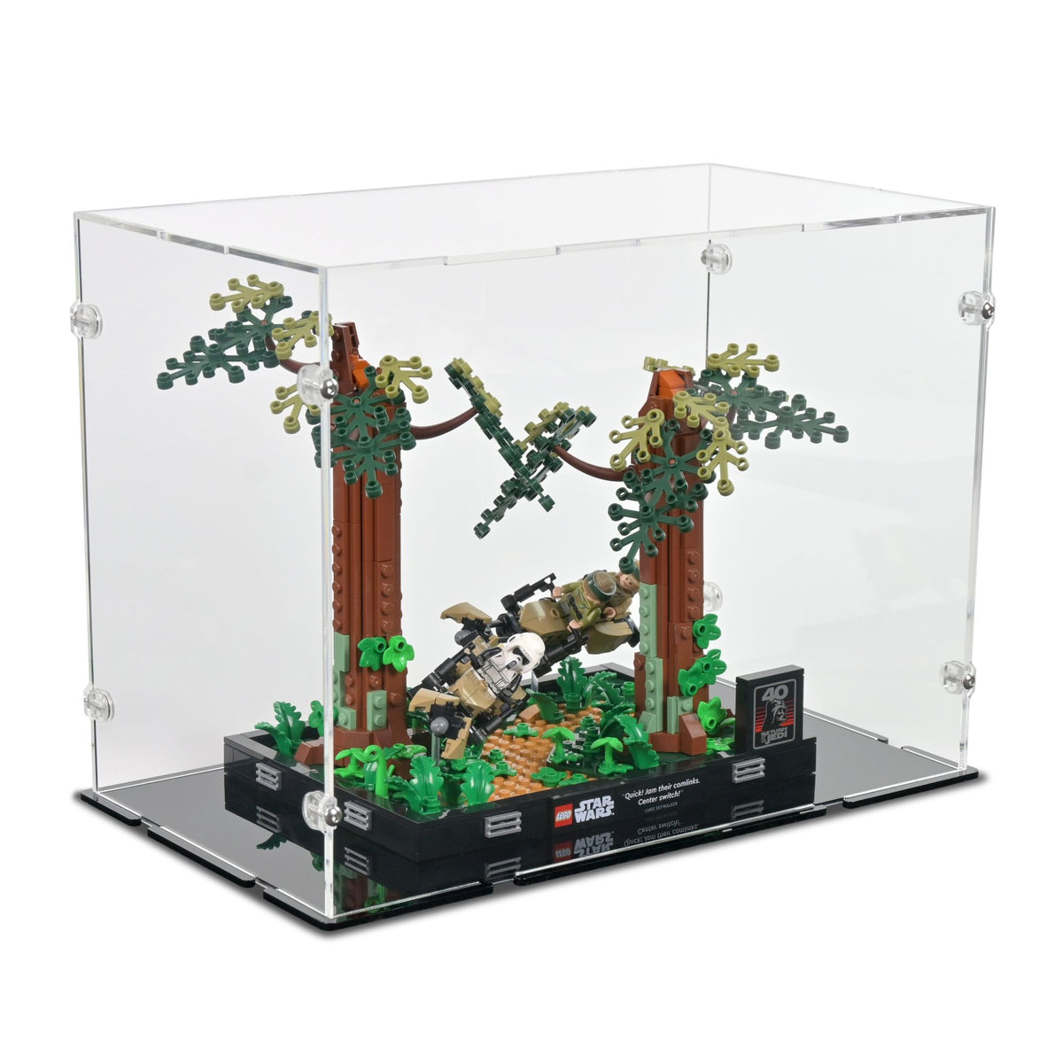Endor Speeder Chase Diorama Display Case for LEGO 75353