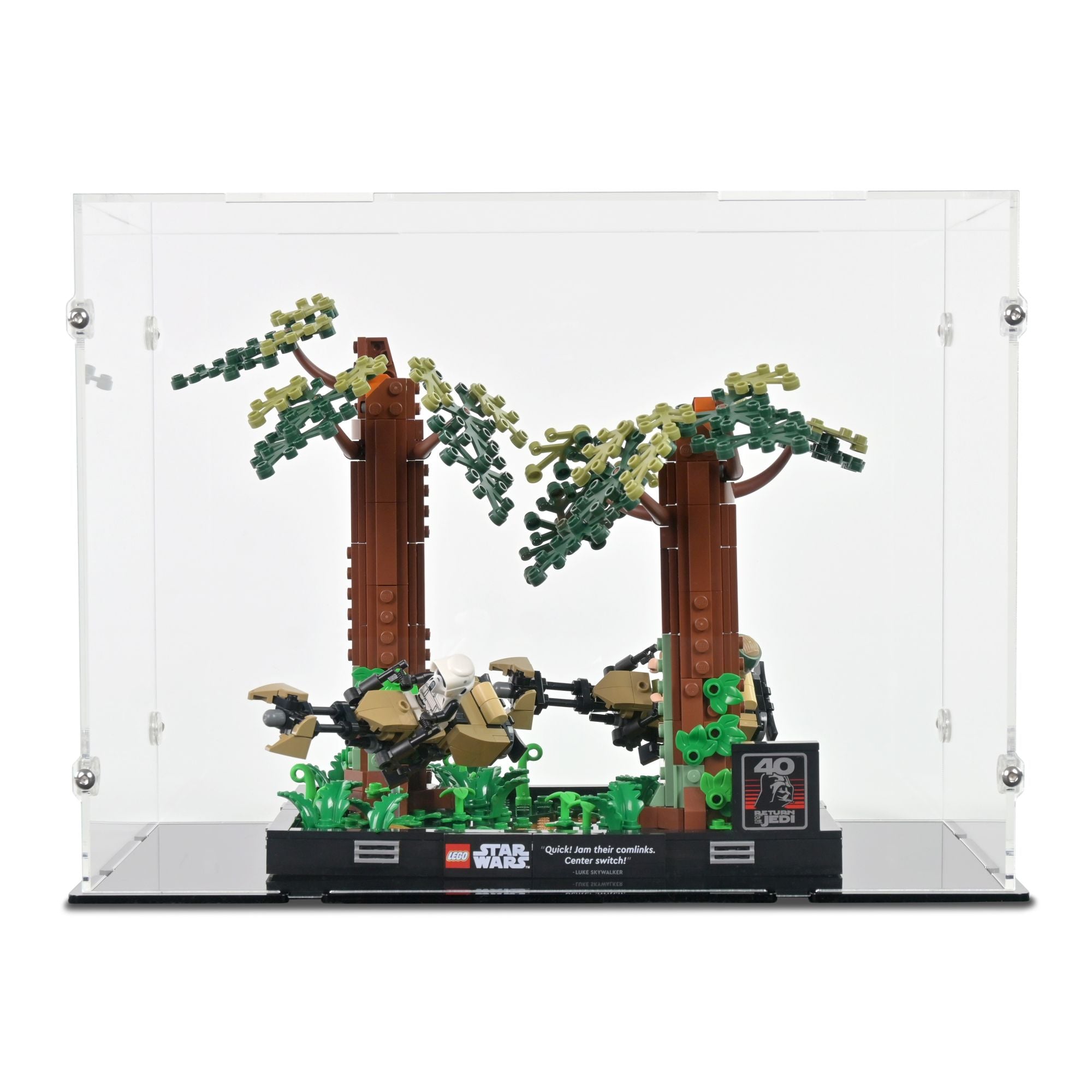Endor Speeder Chase Diorama Display Case for LEGO 75353