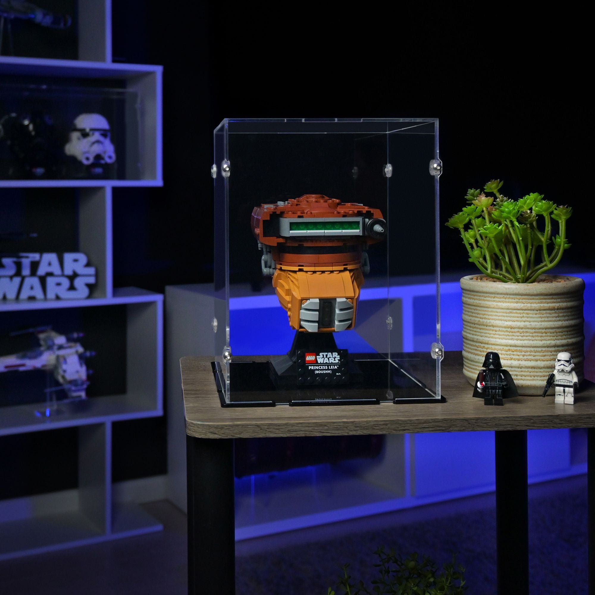 Princess Leia Boushh Helmet Display Case for LEGO 75351