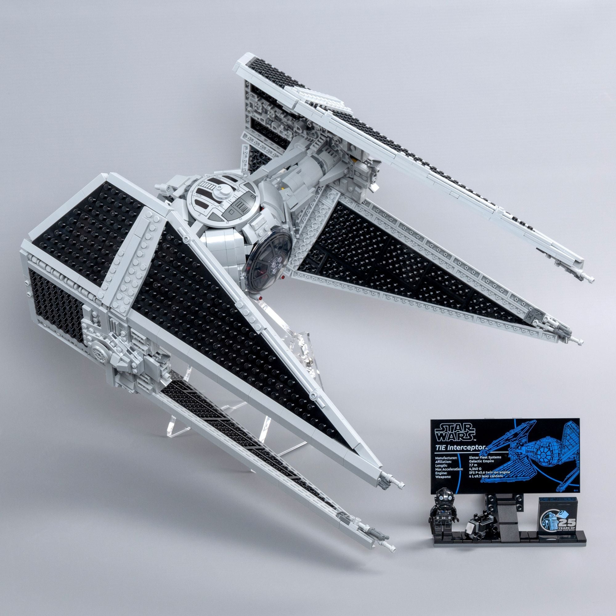 Display Stand for LEGO 75382 UCS TIE Interceptor