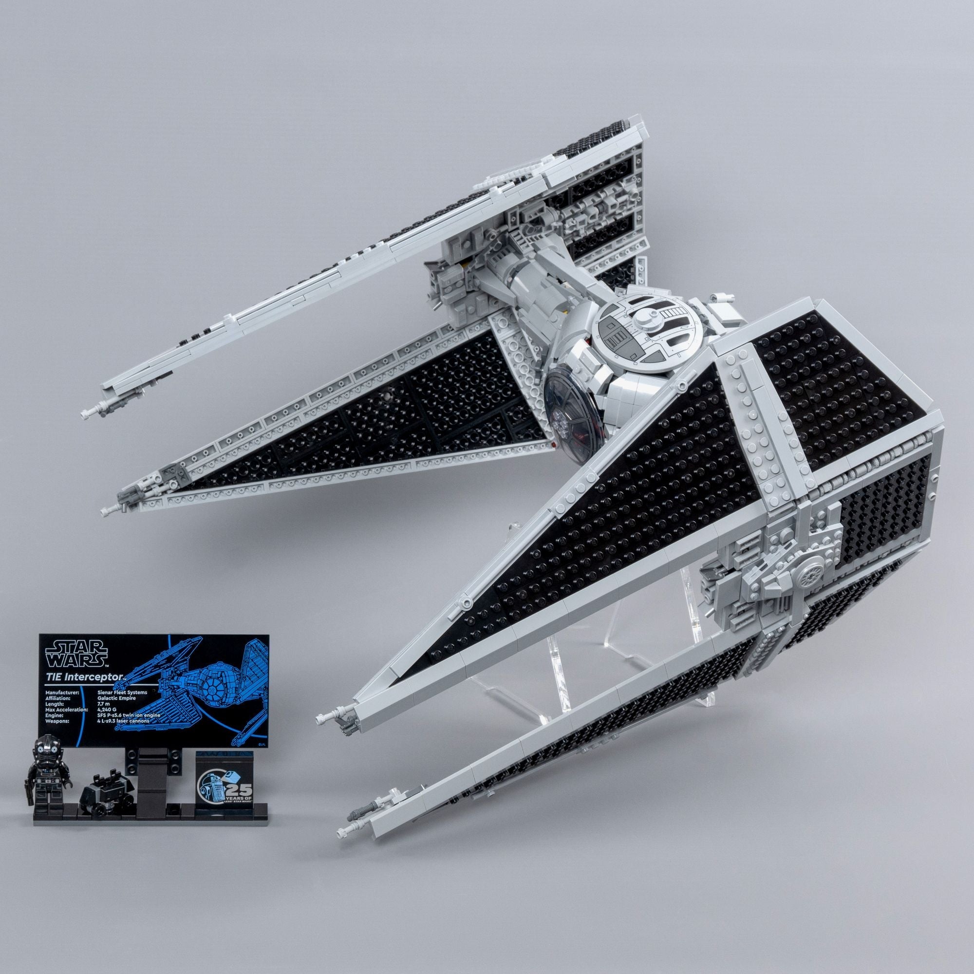 Display Stand for LEGO 75382 UCS TIE Interceptor