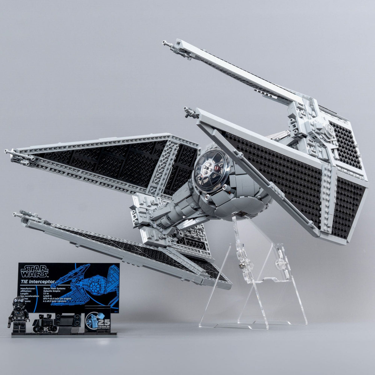 Display Stand for LEGO 75382 UCS TIE Interceptor