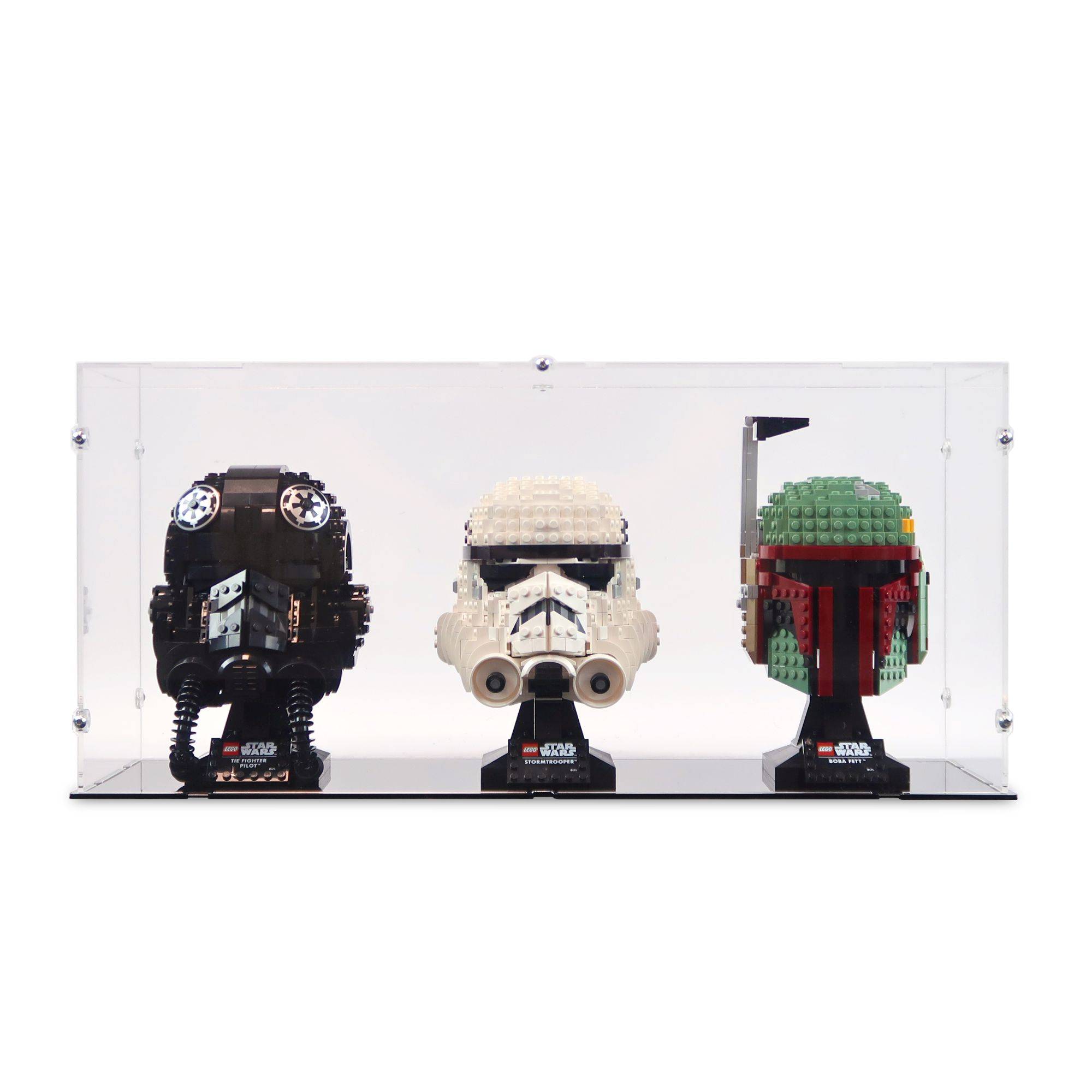 3x Star Wars Helmets Display Case