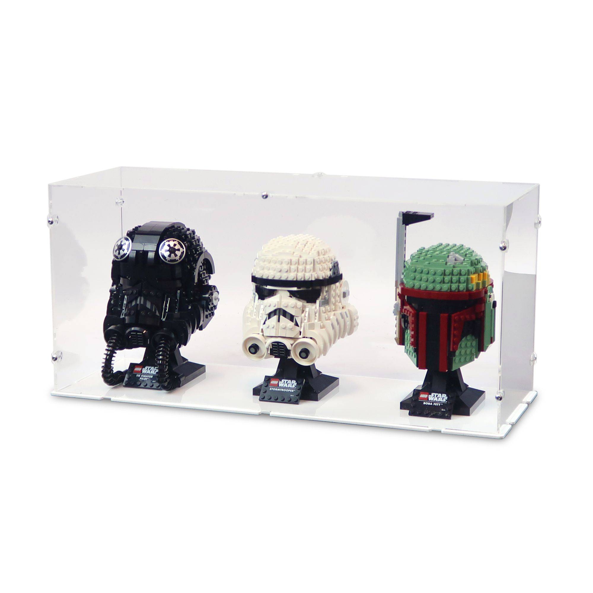 3x Star Wars Helmets Display Case