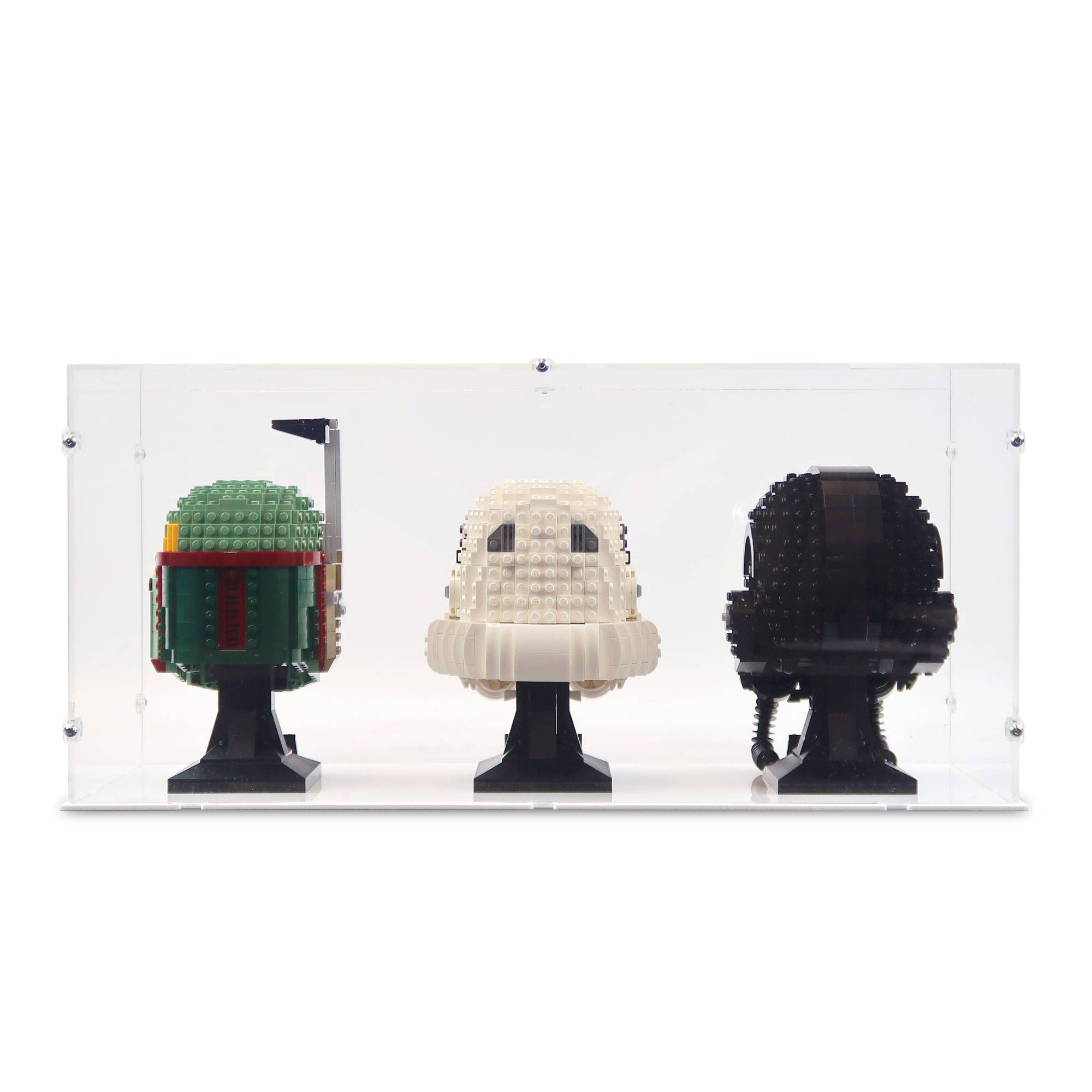 3x Star Wars Helmets Display Case