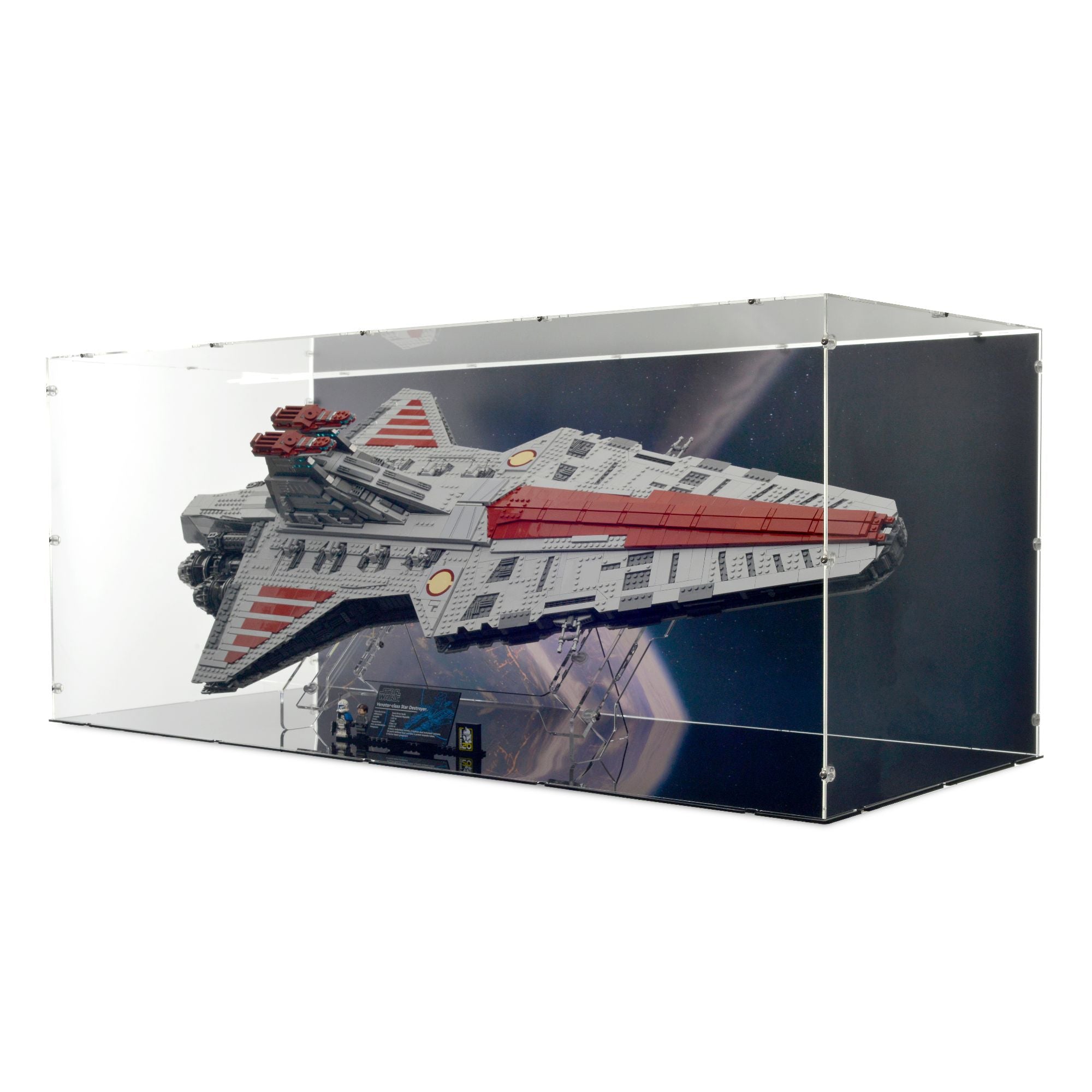 Venator-Class Republic Attack Cruiser Display Case & Stand for LEGO 75367