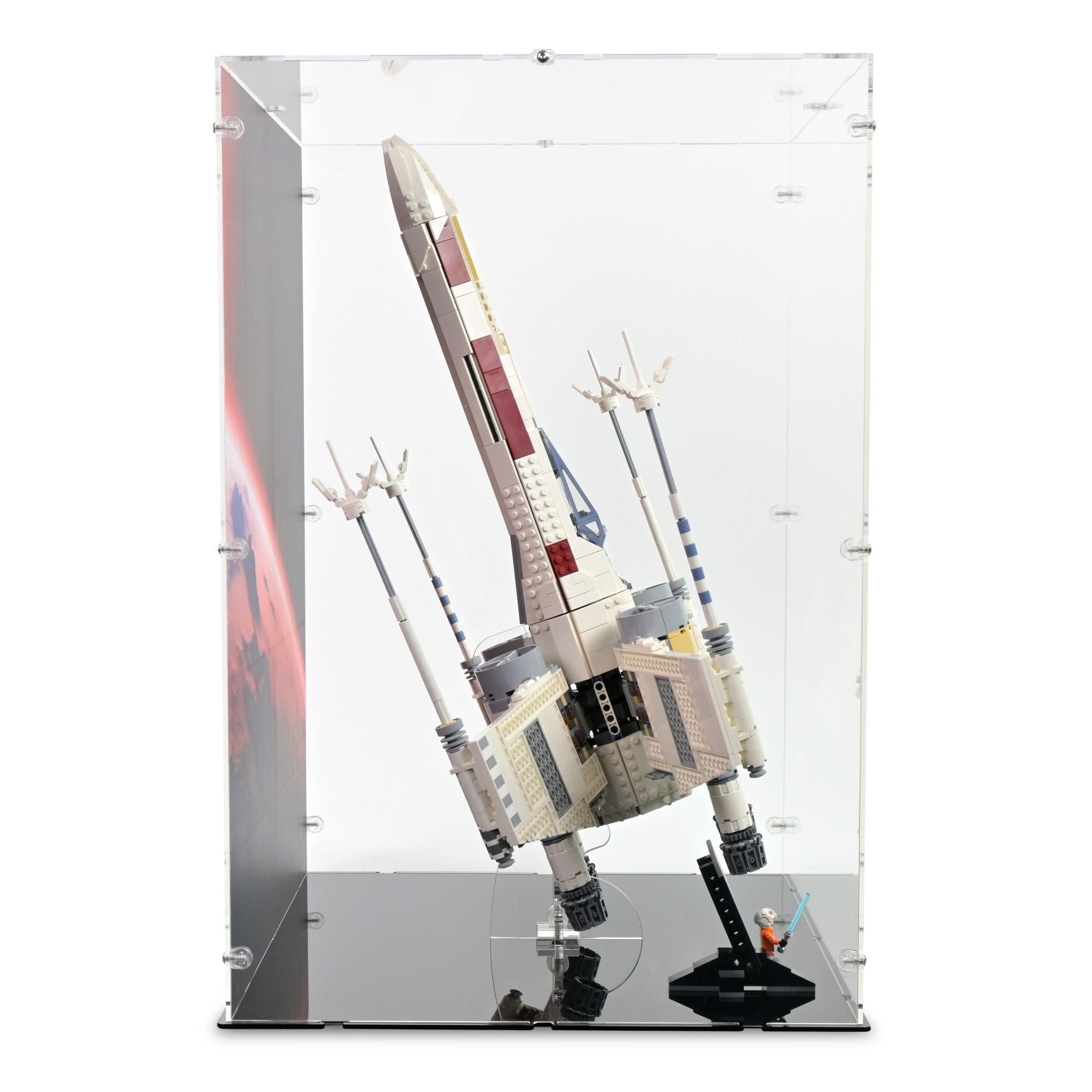 UCS X-Wing Starfighter Vertical Display Case & Stand for LEGO 75355