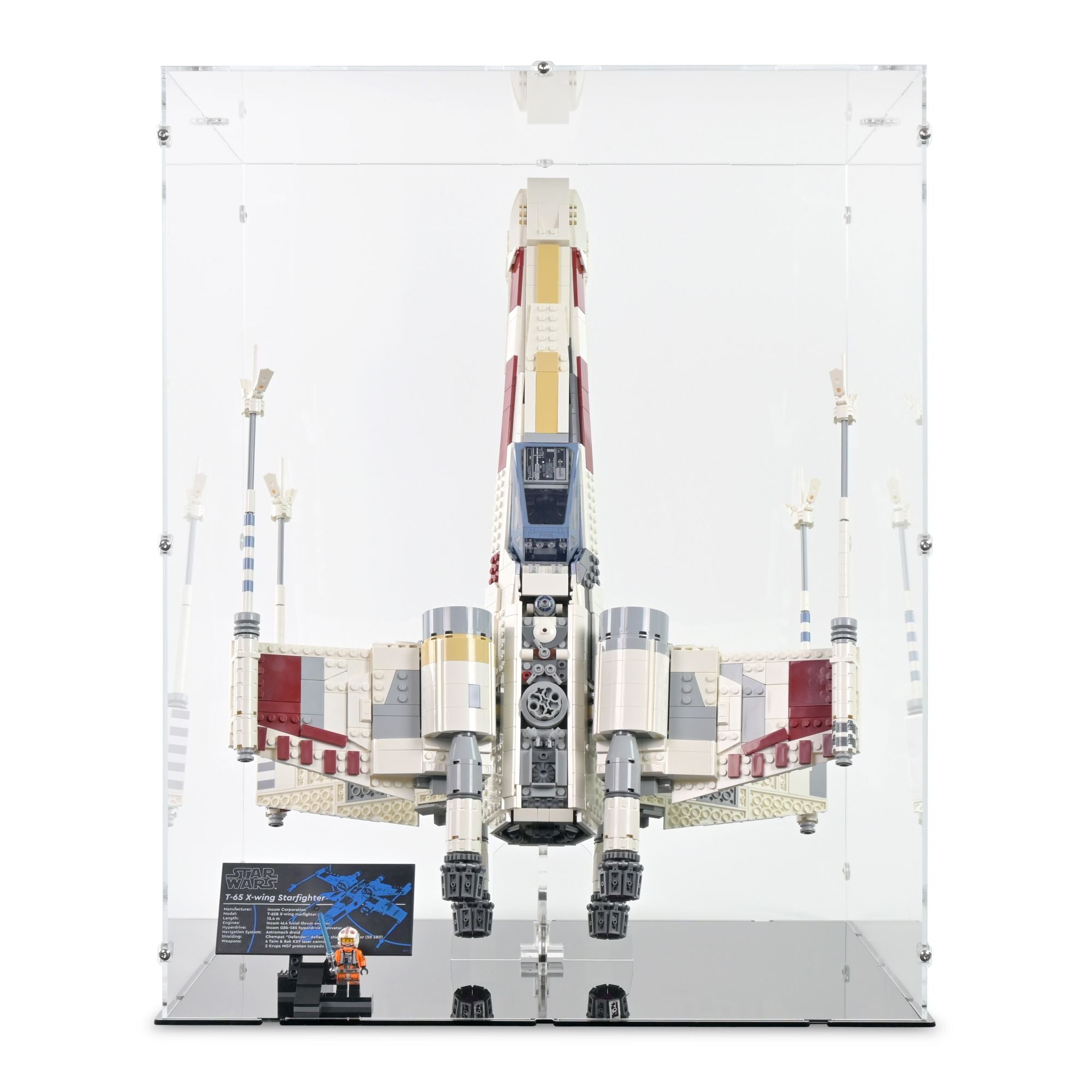 UCS X-Wing Starfighter Vertical Display Case & Stand for LEGO 75355