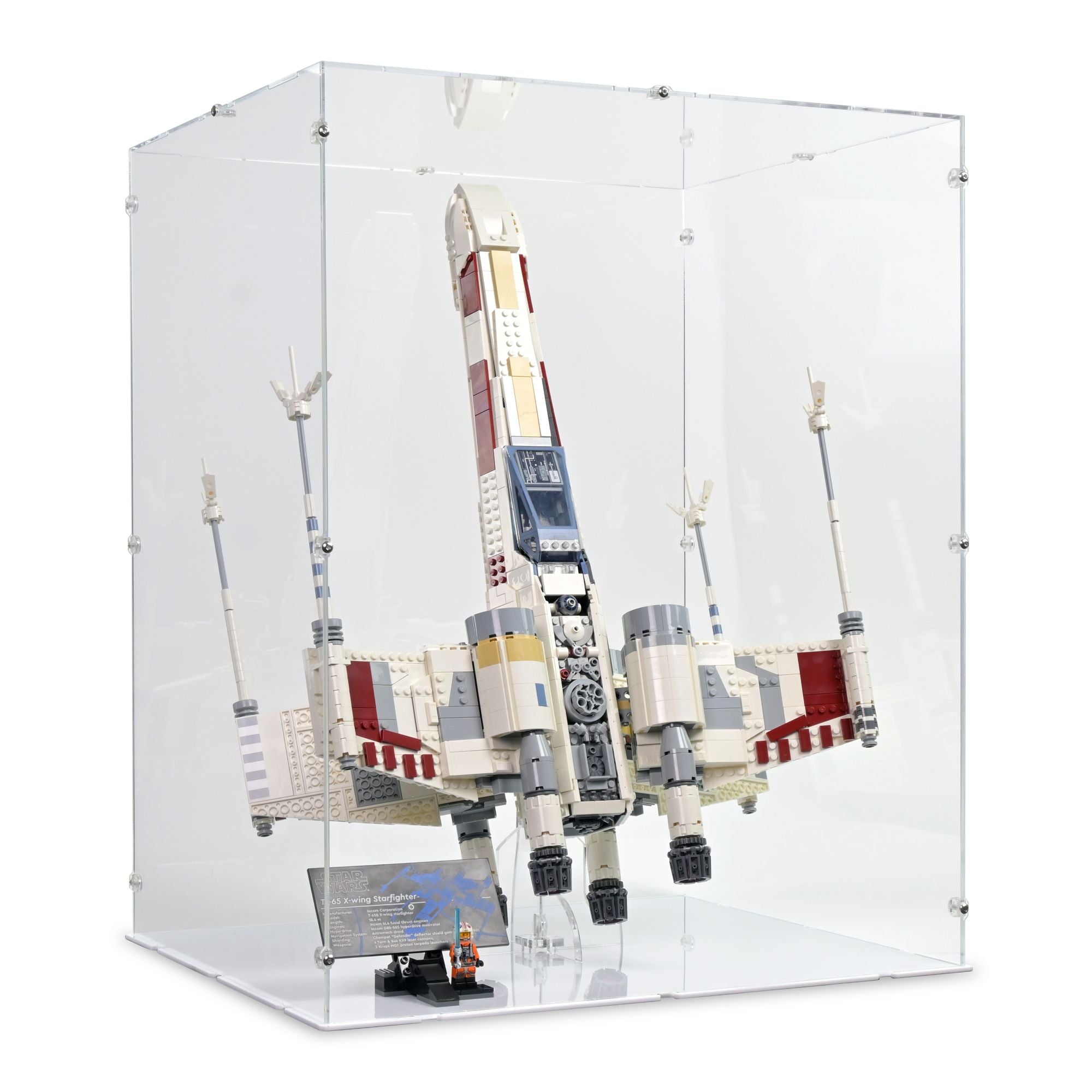 UCS X-Wing Starfighter Vertical Display Case & Stand for LEGO 75355