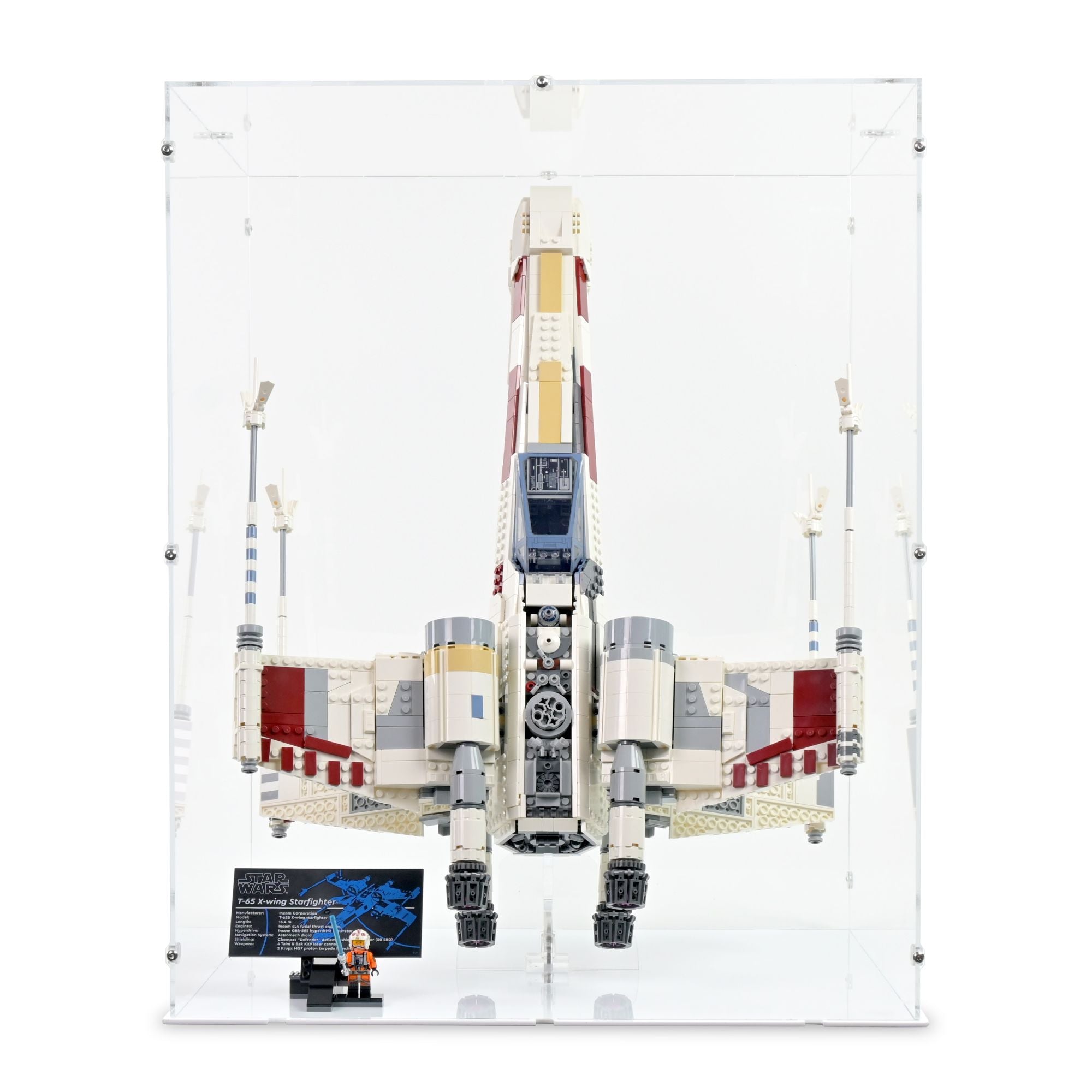 UCS X-Wing Starfighter Vertical Display Case & Stand for LEGO 75355