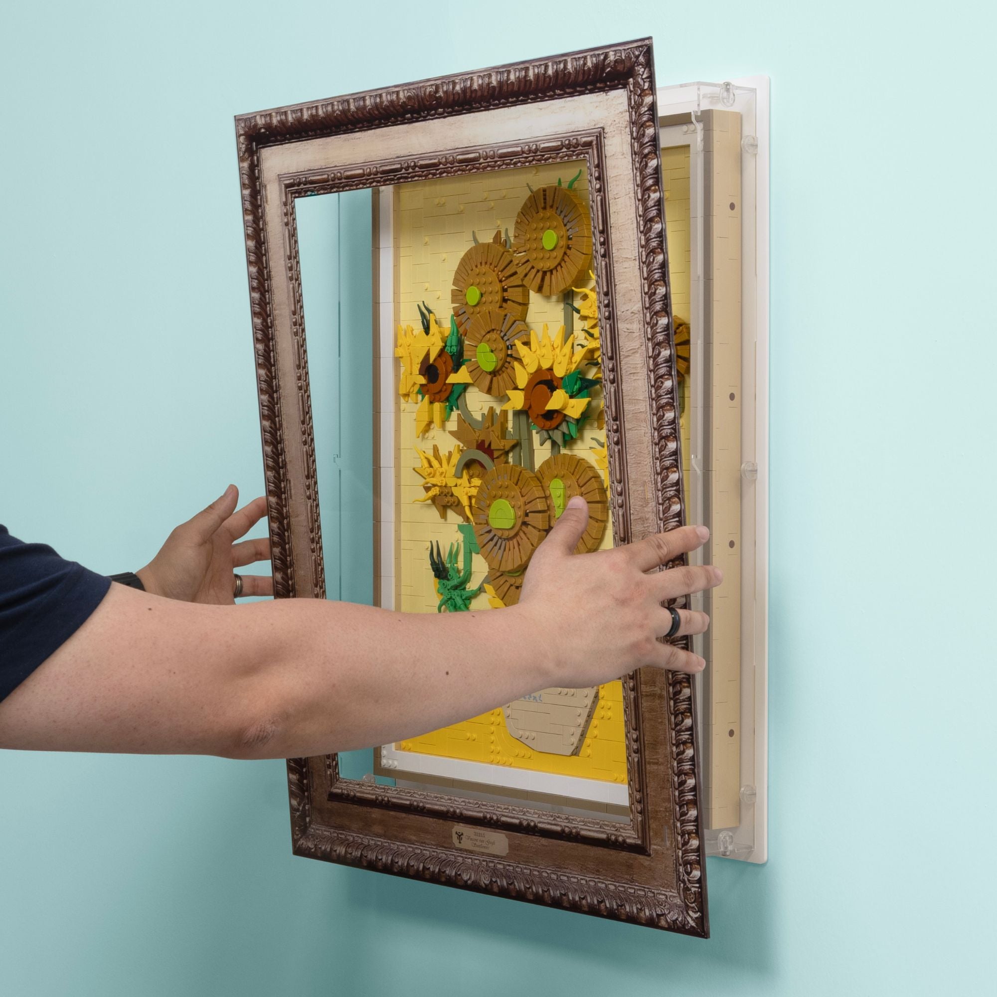 Special Edition Vincent Van Gogh Sunflowers Wall Mounted Display Case for LEGO 31215