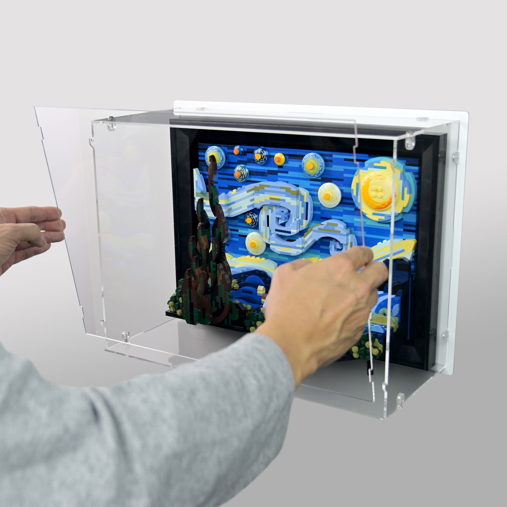 Vincent Van Gogh Wall Mounted Display Case for LEGO 21333
