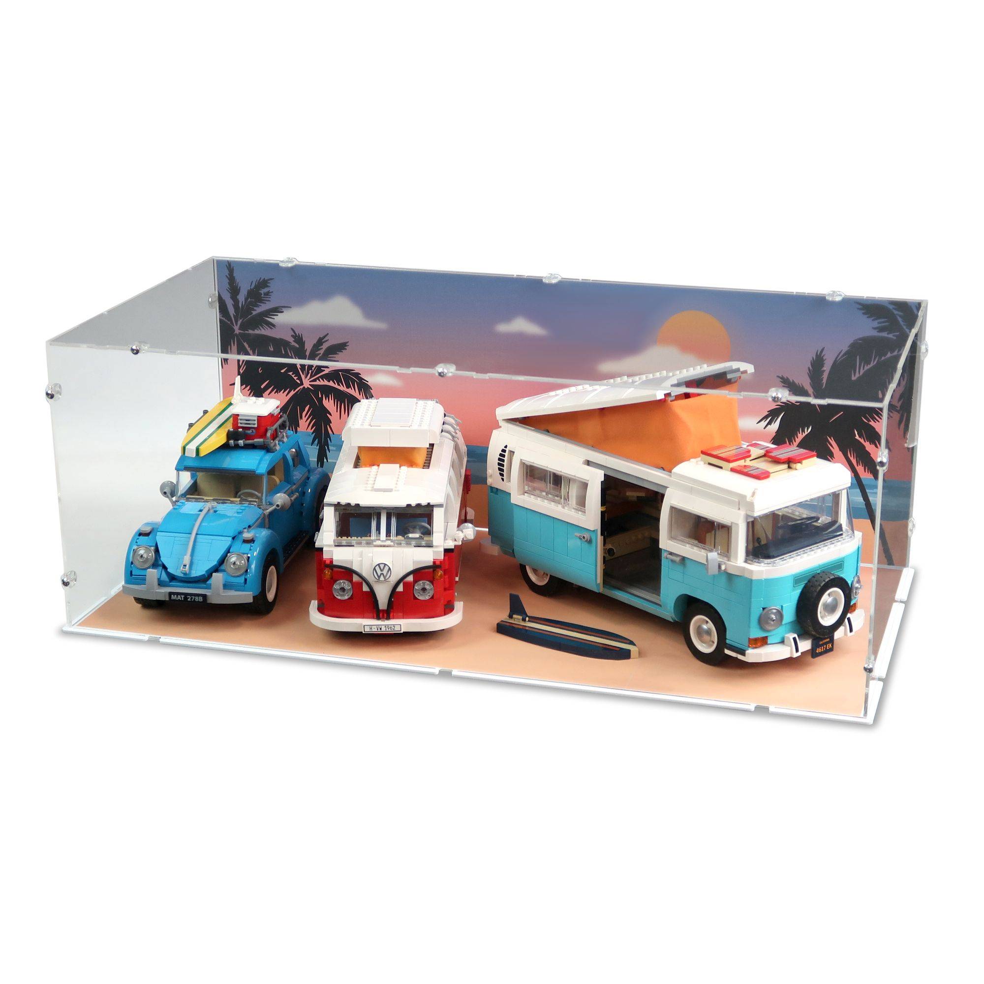 VW T2 Camper Van Extended Display Case for LEGO 10279
