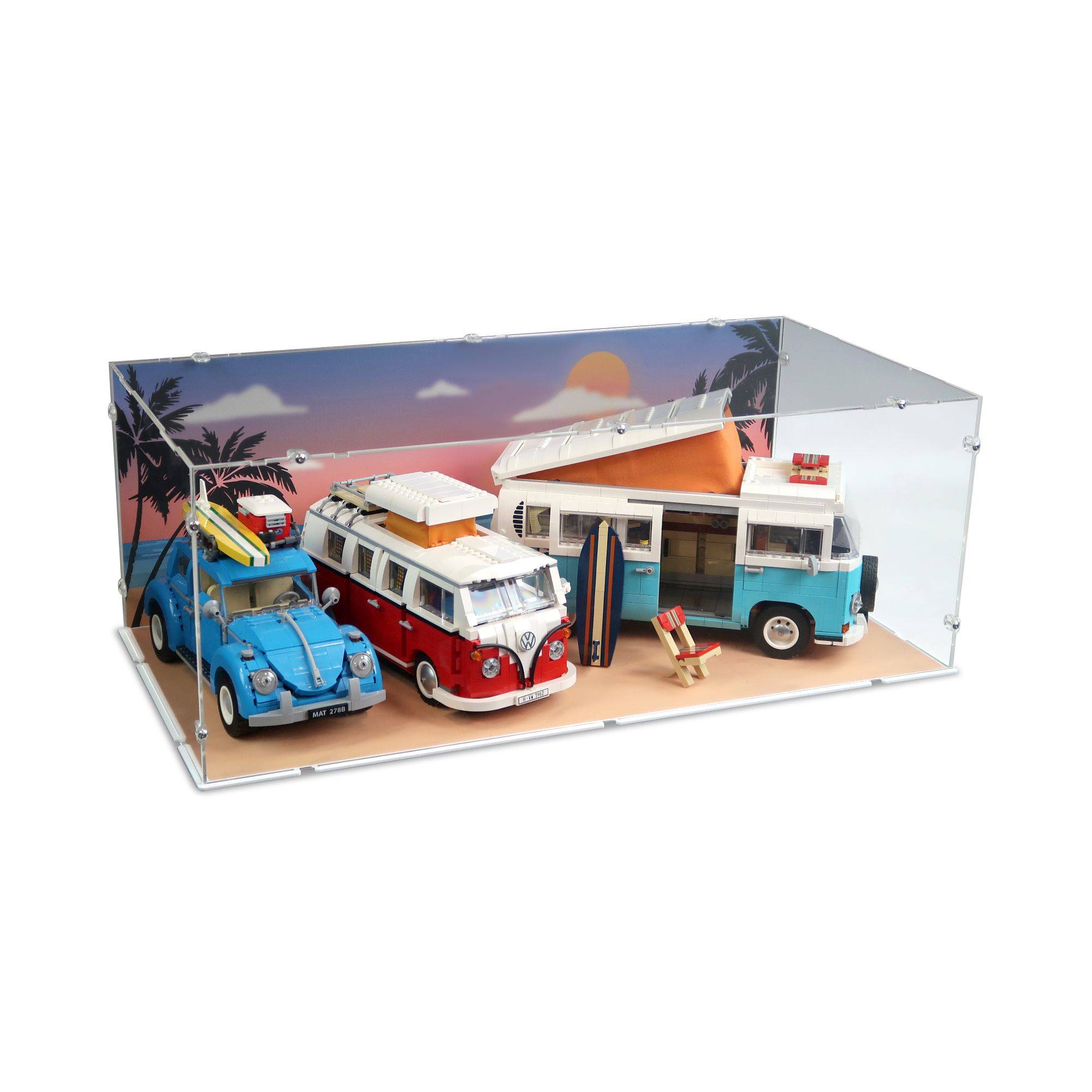 VW T2 Camper Van Extended Display Case for LEGO 10279