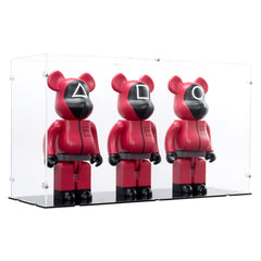 3x 400% Bearbrick Squid Game Guards Display Case
