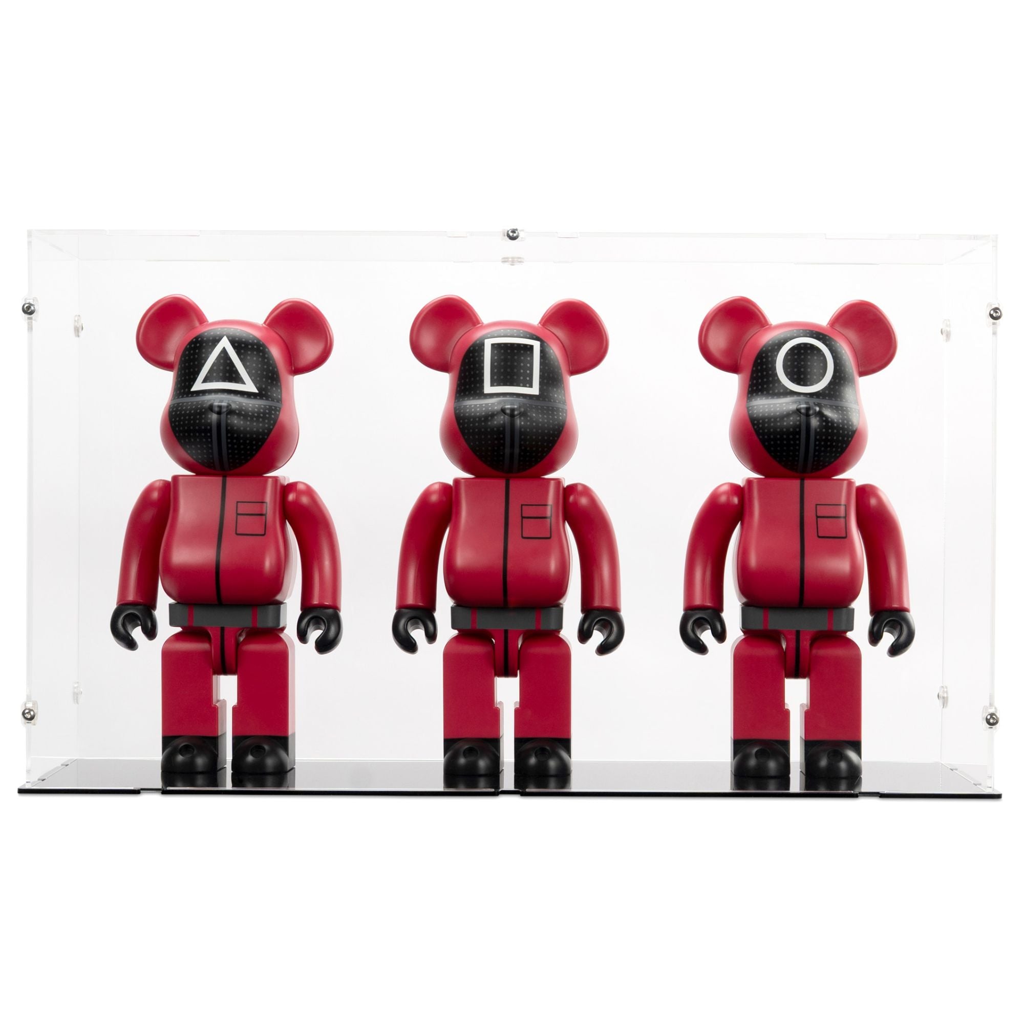 3x 400% Bearbrick Squid Game Guards Display Case