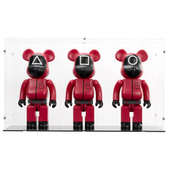 3x 400% Bearbrick Squid Game Guards Display Case