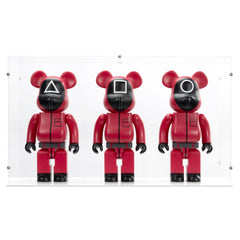 3x 400% Bearbrick Squid Game Guards Display Case