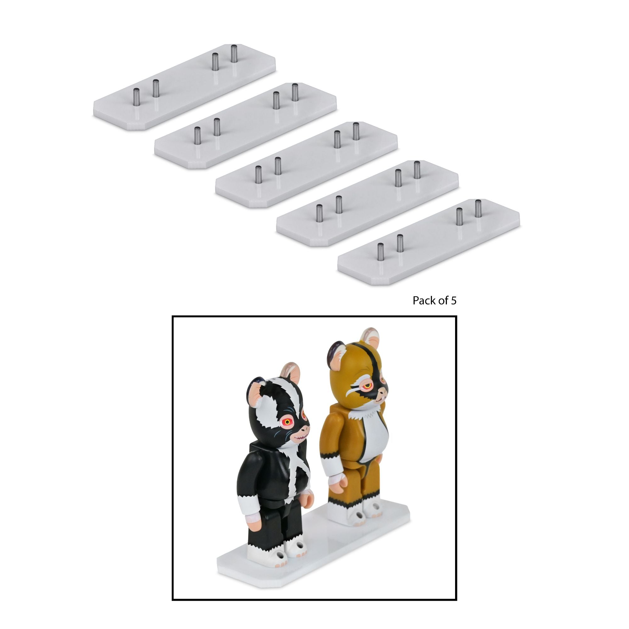 Display Plate for 2 Bearbrick 100% Figures (Pack of 5)